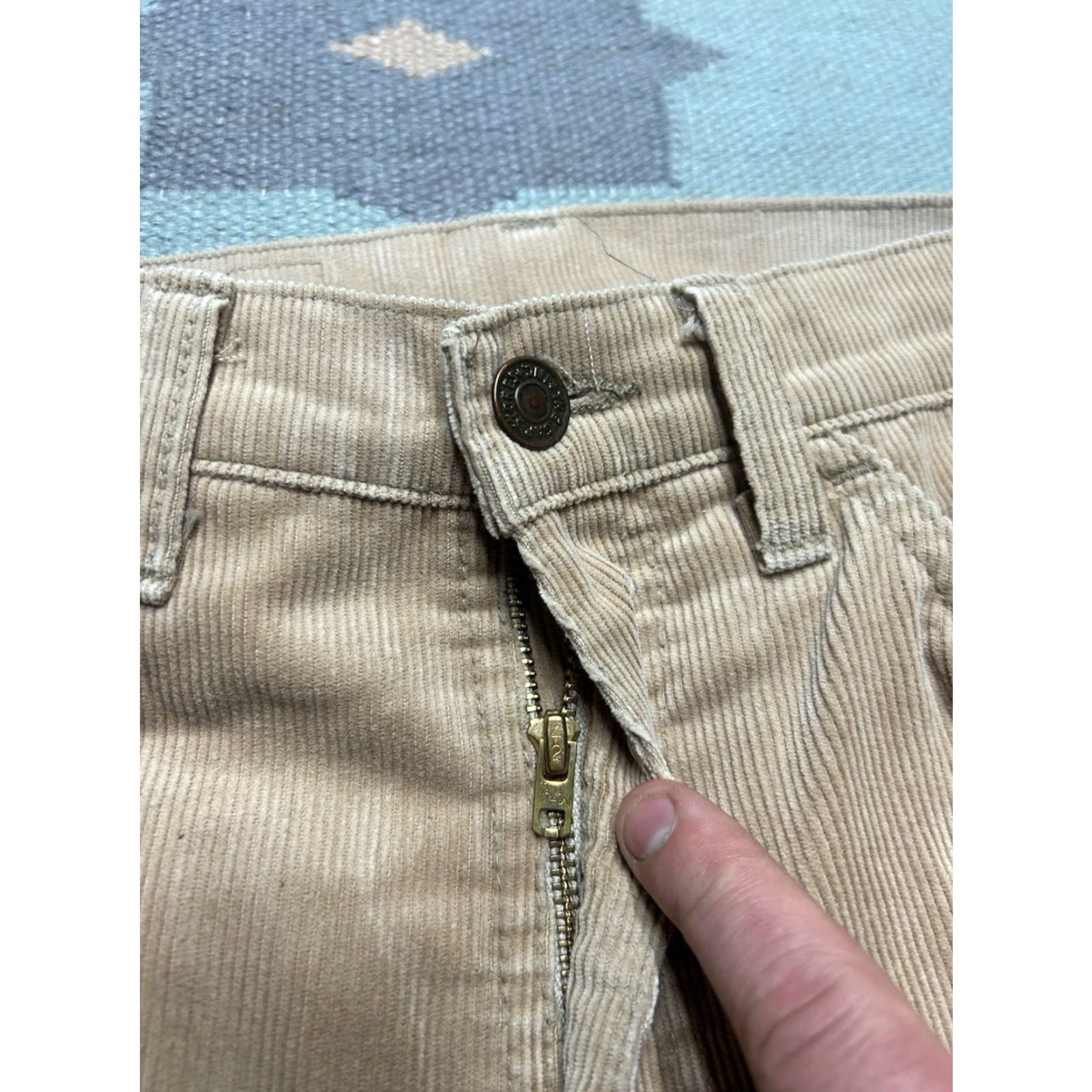 Gap VINTAGE Gap Pioneer Corduroy Pants Straight Khaki Tan 30x31 Mens Beige 70s Khakis Pants Size US 30 / EU 46 - 8 Thumbnail