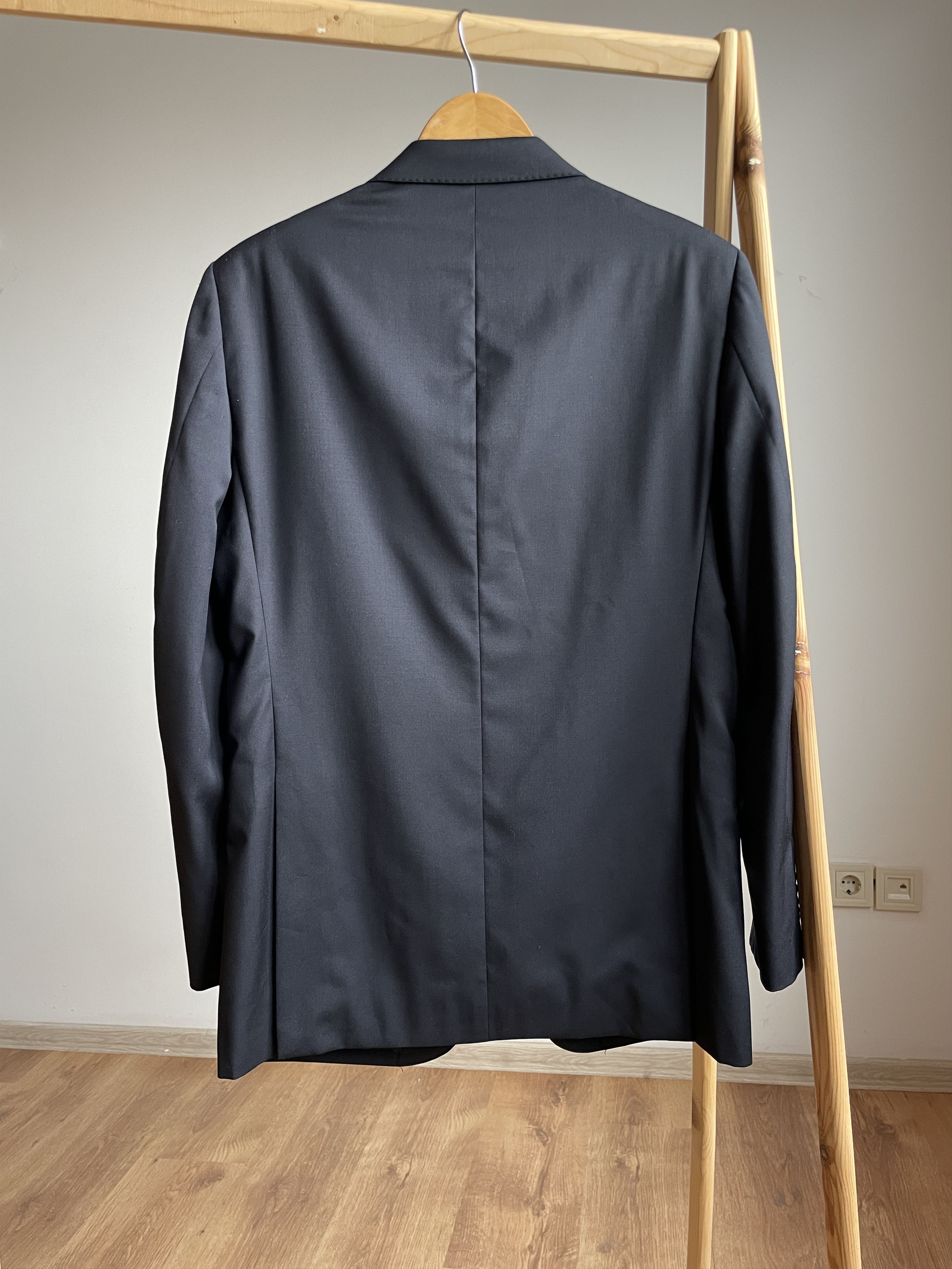 Boggi Boggi Milano Dark Navy Wool 3 Button Suit Size EUR 48 Size 38R - 3 Thumbnail