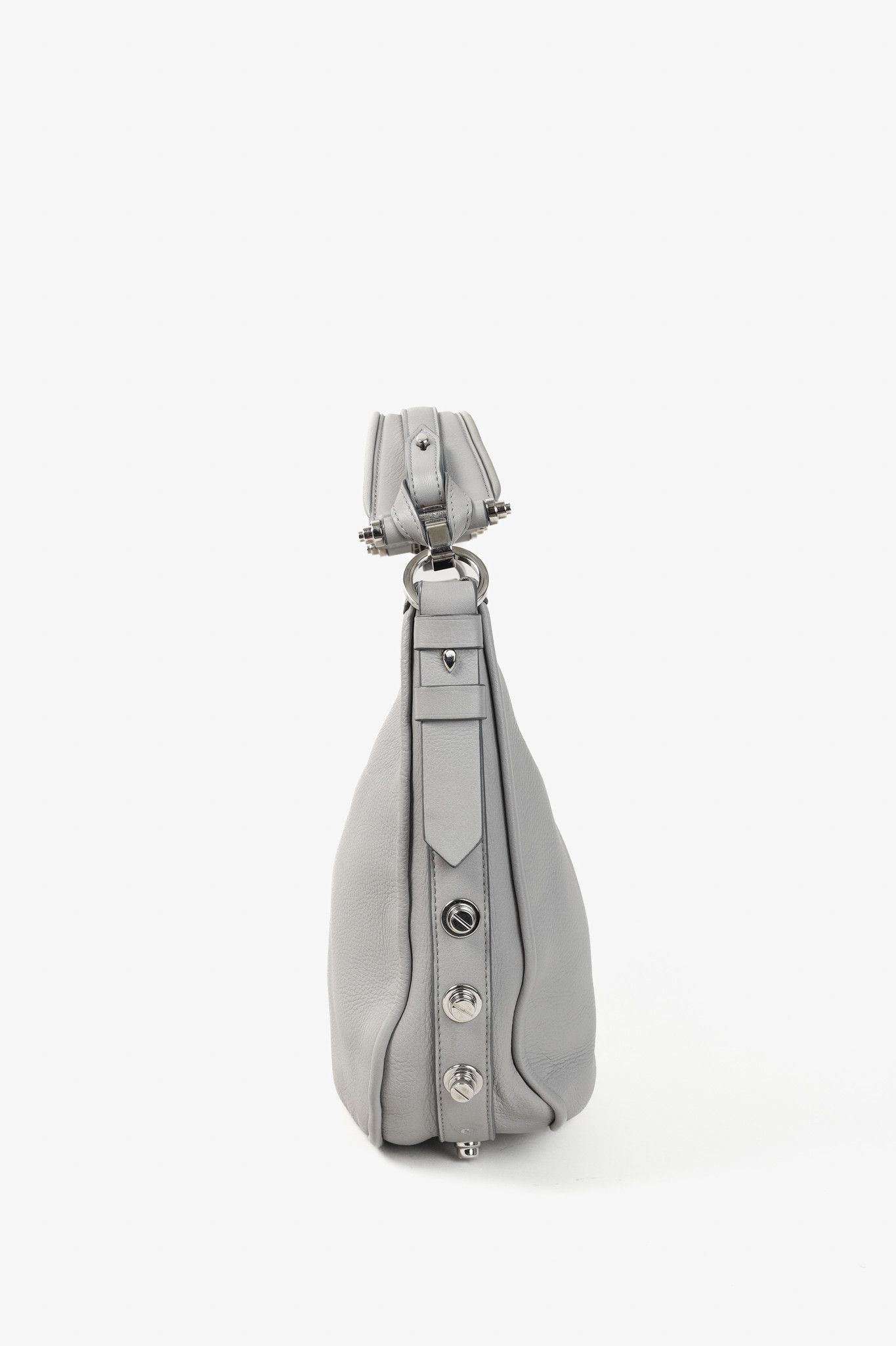 Givenchy Givenchy Obsedia Pearl Grey Leather Studded Small Hobo Bag Size ONE SIZE - 3 Thumbnail