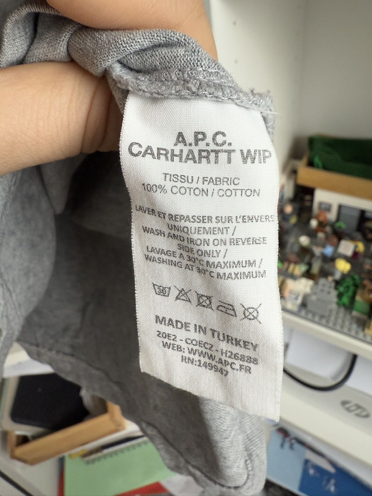 A.P.C. × Carhartt A.P.C. x Carhartt small logo grey t-shirt M streetwear skate Size US M / EU 48-50 / 2 - 5 Thumbnail