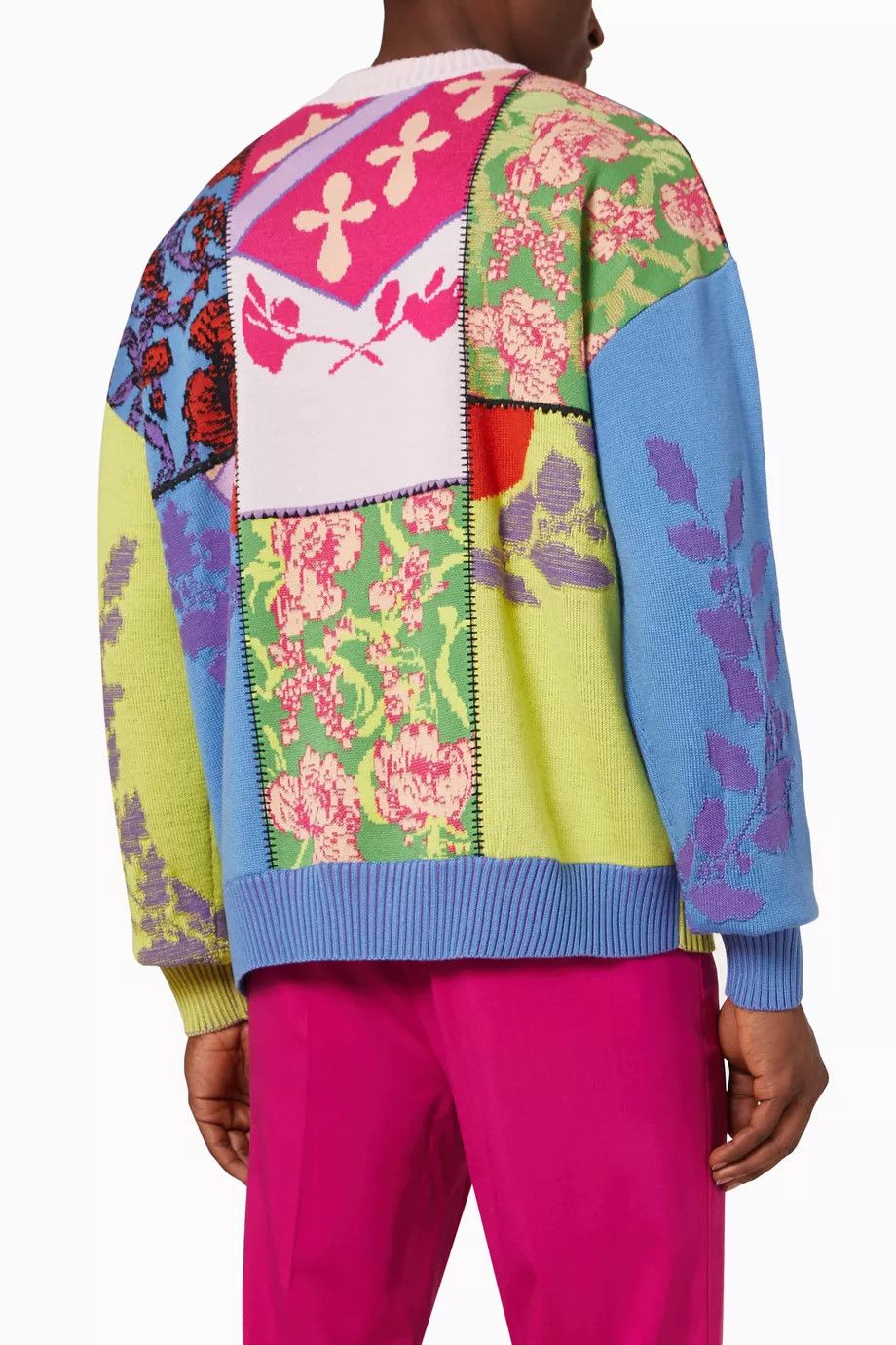 Versace o1y0525 Logo Crewneck Sweater in Multicolor Size US M / EU 48-50 / 2 - 3 Thumbnail