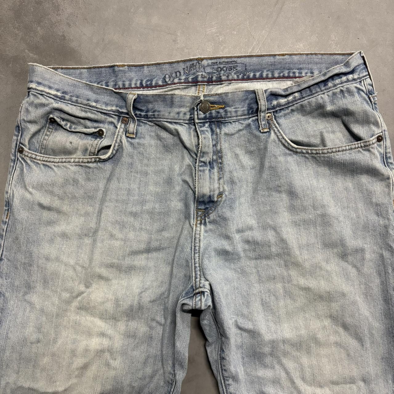 Japanese Brand × Vintage Crazy Vintage Y2K/2000s Baggy Loose WideLeg Old Navy Skater Style Light Wash Denim Jeans! Size US 38 / EU 54 - 4 Thumbnail