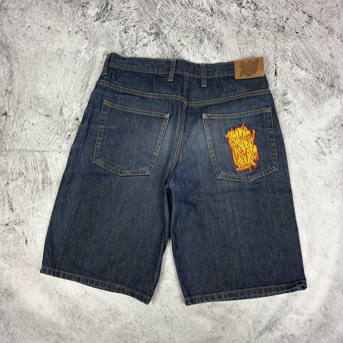 Vintage Smoke Story Group Womens Blue Indigo Raw Denim Shorts Medium Size US 30 / EU 46 - 2 Thumbnail