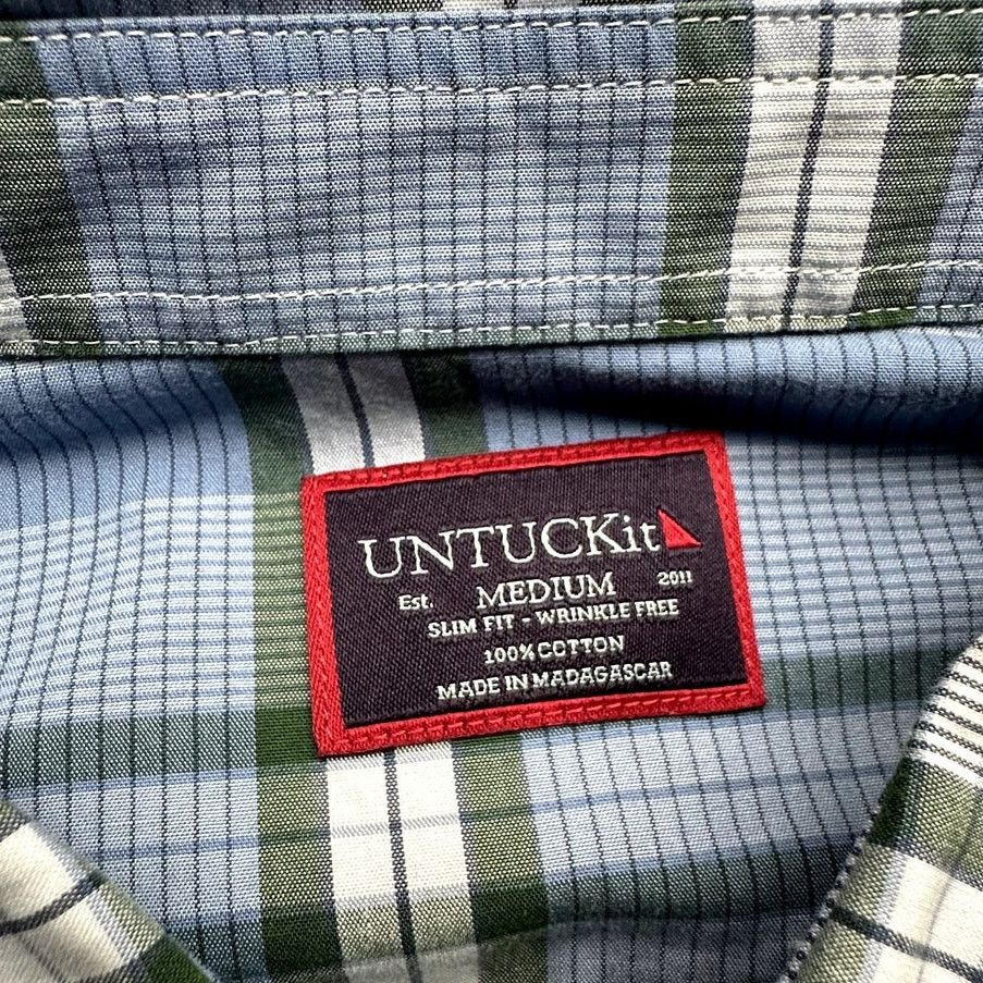 UNTUCKit UNTUCKit Malibran WF Slim Fit Plaid Button Up Shirt Mens M Size US M / EU 48-50 / 2 - 3 Thumbnail
