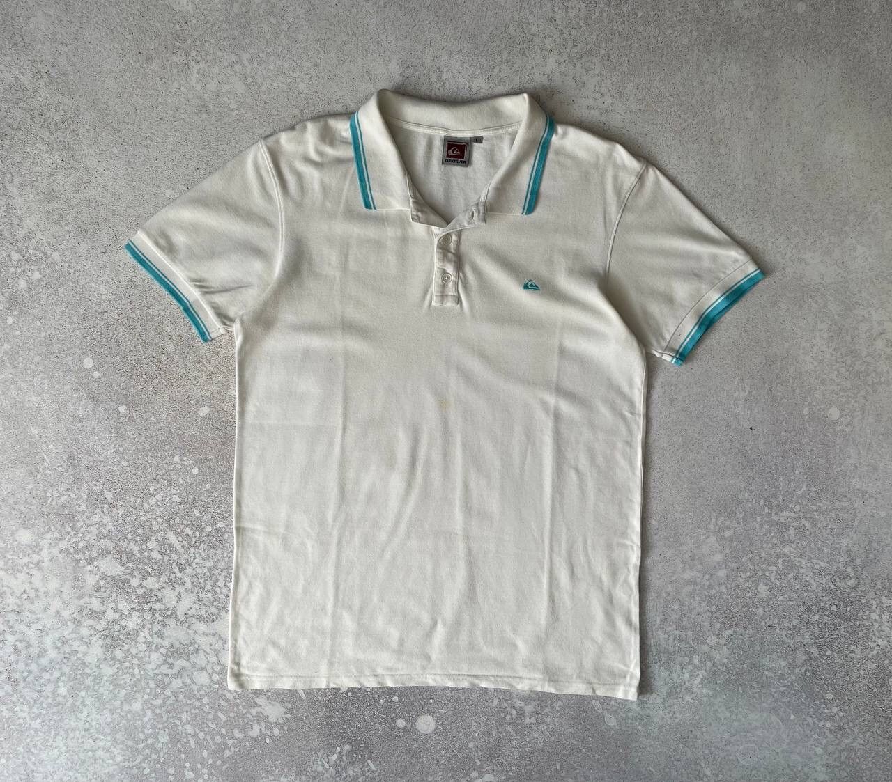 Quicksilver × Quiksilver × Vintage Vintage 90s Quiksilver White Polo Surf Style Y2K Rare Item Size US L / EU 52-54 / 3 - 2 Thumbnail