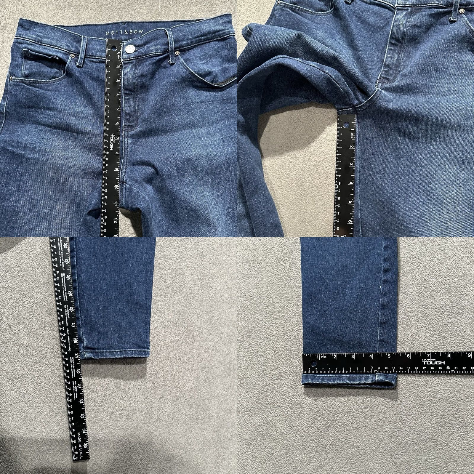 Mott & Bow Mott & Bow Jeans Men Slim 31x29 Blue Denim Mid Rise Skinny Fit Stretch GUC Size US 31 - 9 Thumbnail