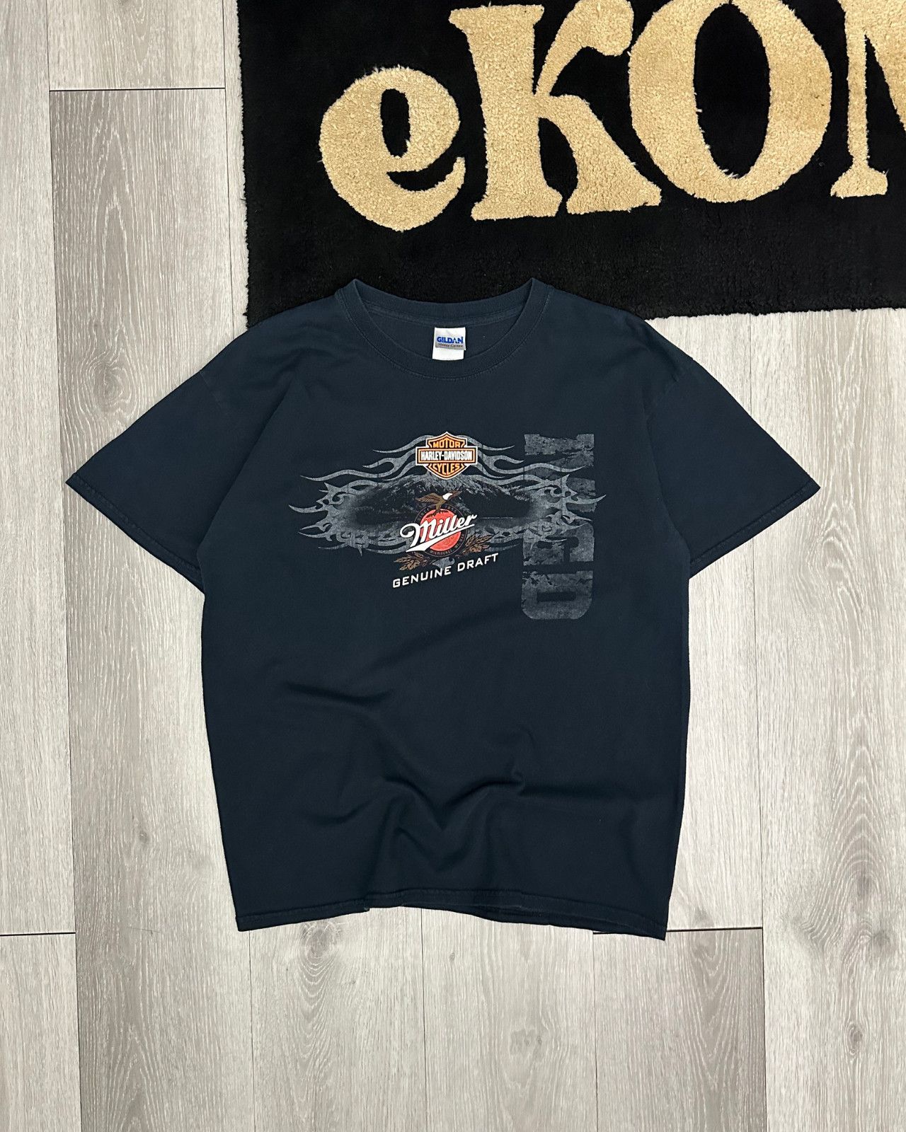Harley Davidson Vintage Harley Davidson x Miller Draft Beer T-Shirt - Large Size US L / EU 52-54 / 3 - 1 Thumbnail