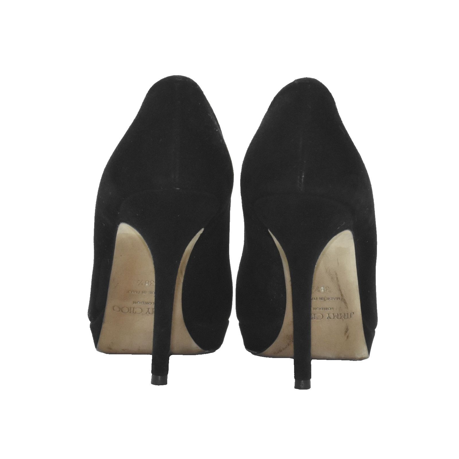 Jimmy Choo JIMMY CHOO Suede Peep Toe Stiletto Heels Pump Shoes Sz 38.5 Size US 8.5 / IT 38.5 - 5 Thumbnail