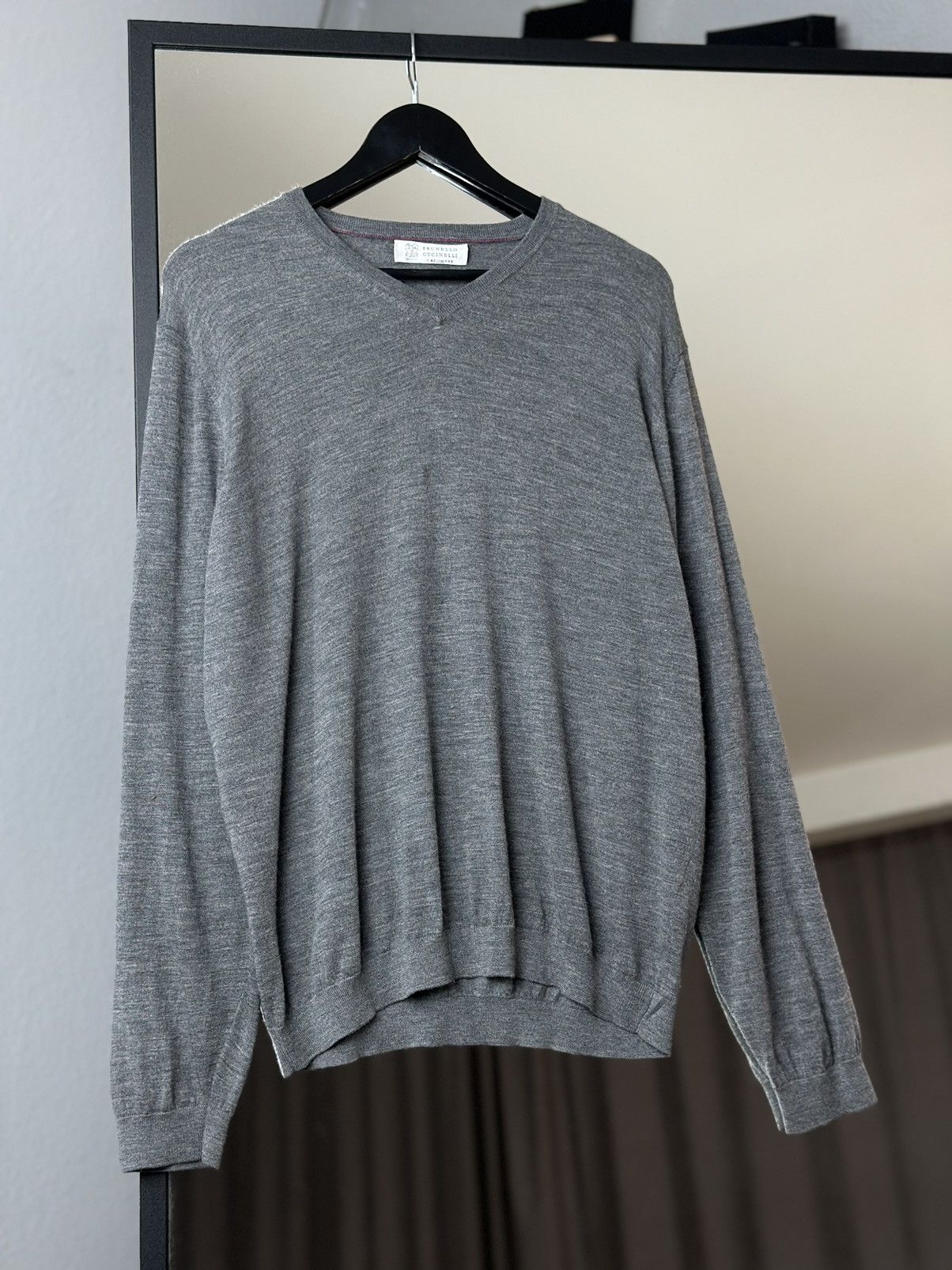 Brunello Cucinelli Mens Brunello Cucinelli 100% Cashmere grey sweater luxury Size US M / EU 48-50 / 2 - 1 Thumbnail