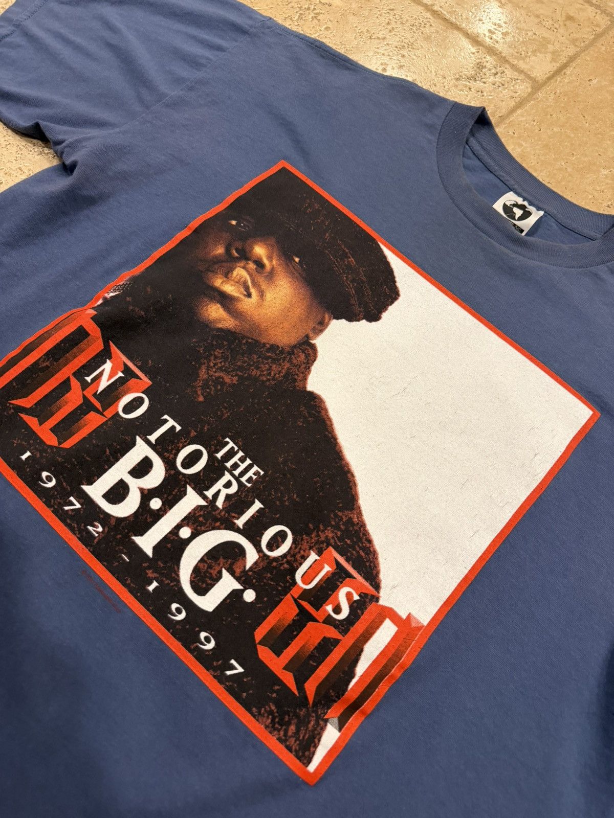 Vintage Vintage The Notorious BIG Biggie Smalls 1997 Blue Rap Tee Size US XL / EU 56 / 4 - 7 Thumbnail