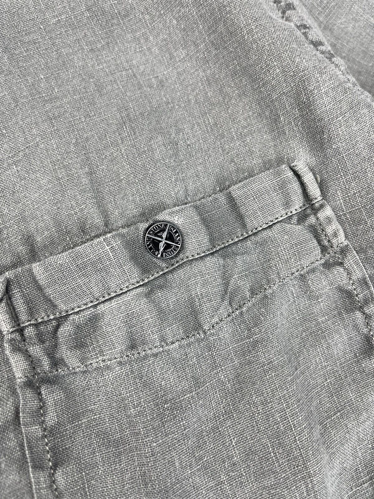 Stone Island Stone Island Long Sleeve Linen Shirt Size US M / EU 48-50 / 2 - 8 Thumbnail