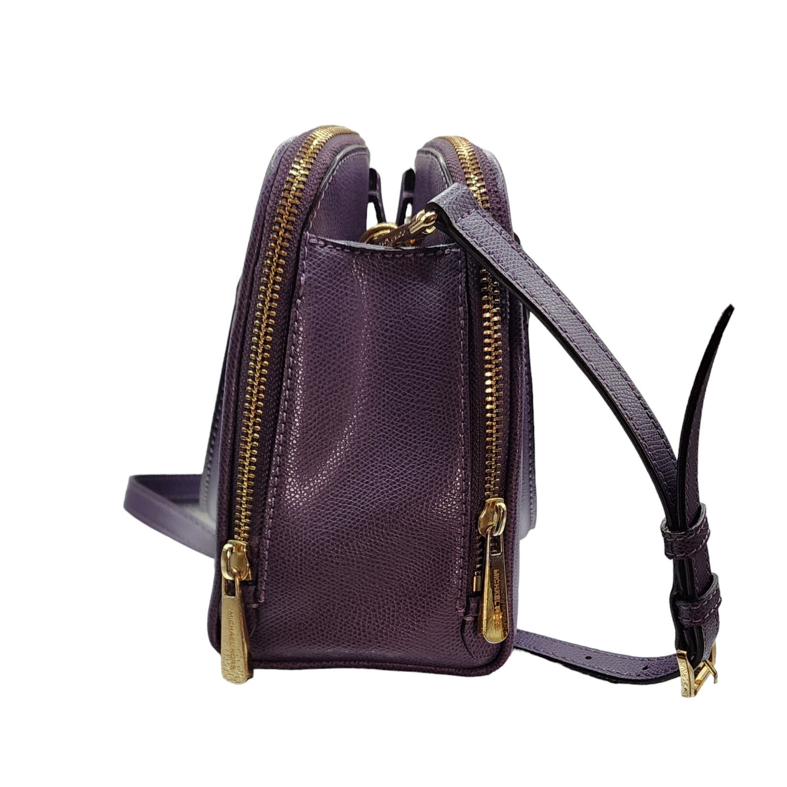 Michael Kors Michael Kors Houston Double Zip Crossgrain Leather purple Size ONE SIZE - 8 Thumbnail