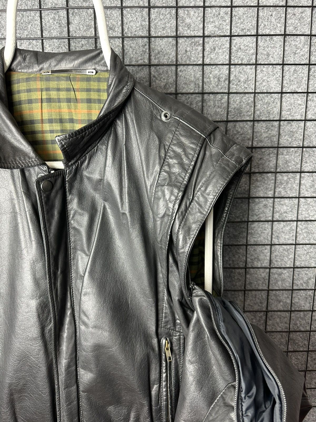 Angelo Litrico × Genuine Leather Angelo Litrico Vintage Leather Transformer Vest Jacket SizeM Size US M / EU 48-50 / 2 - 10 Thumbnail