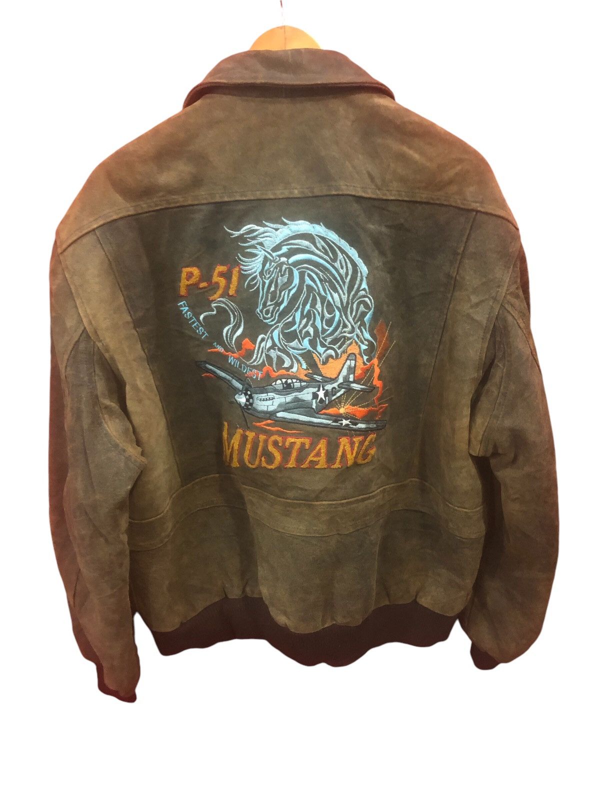 Vintage Vintage Peerless Mustang P-51 Fighter Pilot Jacket Size US XL / EU 56 / 4 - 4 Thumbnail