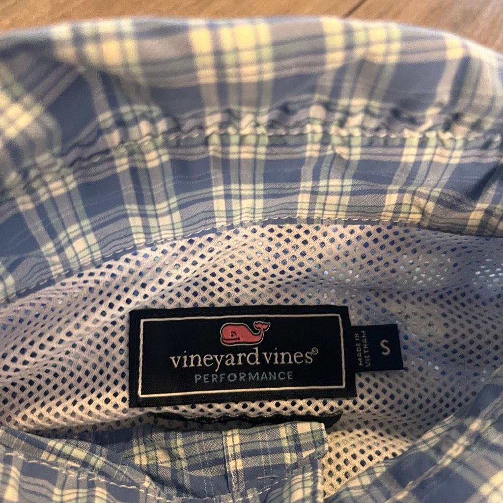 Vineyard Vines Vineyard Vines Blue Plaid Athletic Polo Shirt Men Small Bin Size US S / EU 44-46 / 1 - 3 Thumbnail