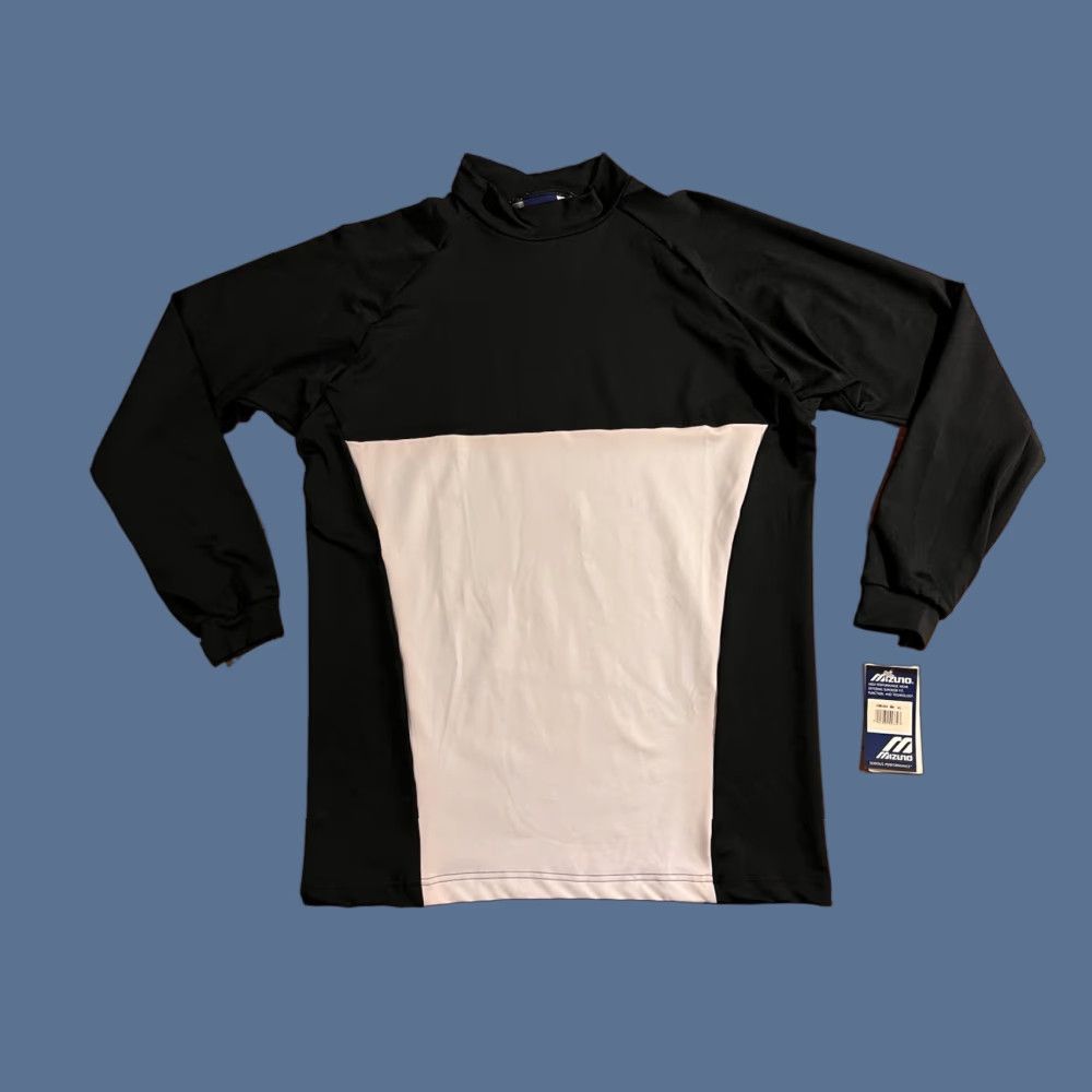 Mizuno VINTAGE Mizuno Performance Long Sleeve Shirt Men’s XL Black White 90s Size US XL / EU 56 / 4 - 1 Thumbnail