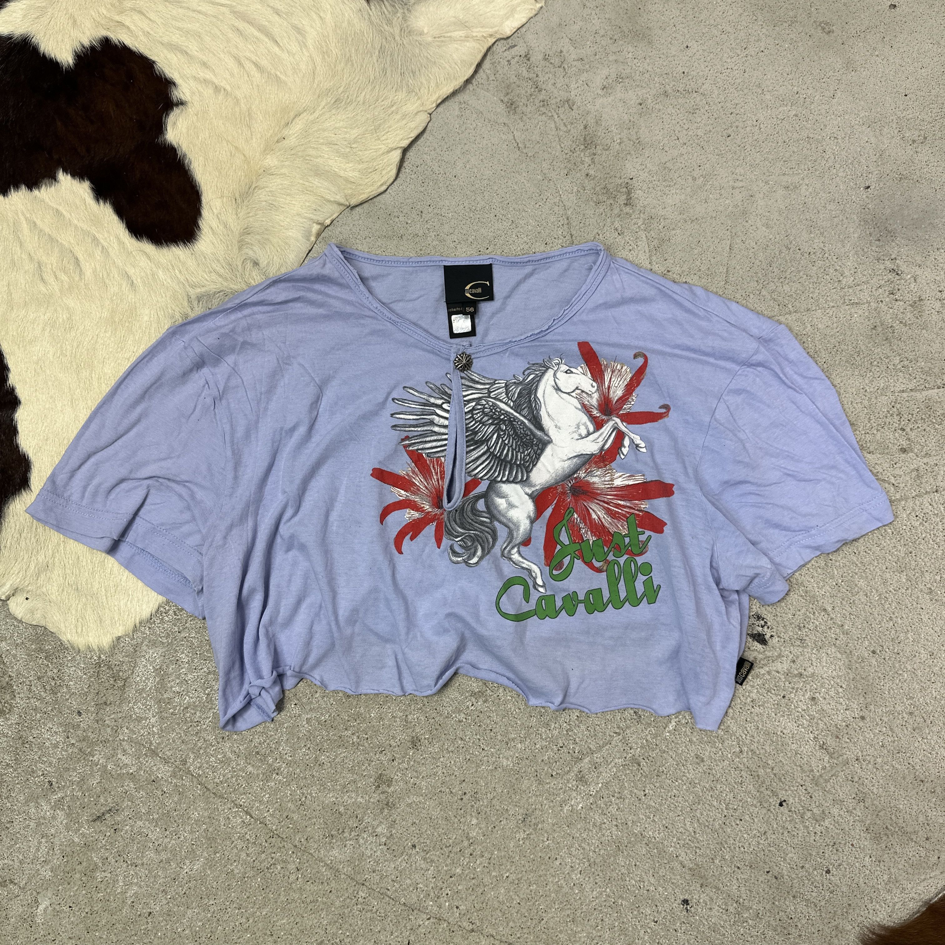 Roberto Cavalli Vintage Roberto Cavalli Cropped Unicorn Top Y2K Size M / US 6-8 / IT 42-44 - 2 Thumbnail