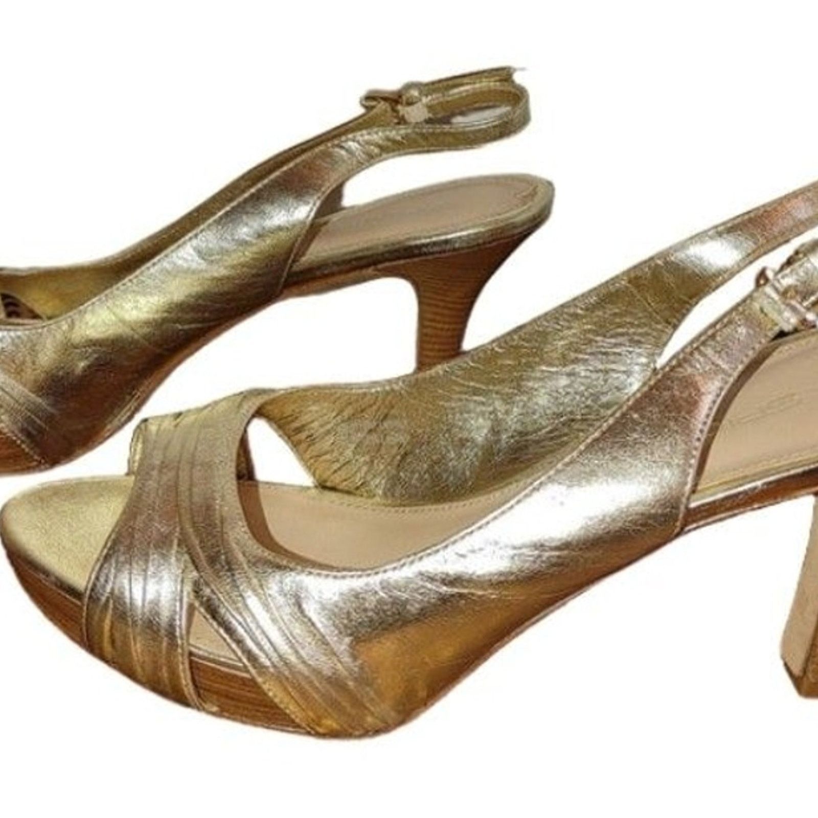 The Unbranded Brand Via Spiga Vero Cuoio Italian Leather Heels Size 7.5M Size US 7.5 / IT 37.5 - 1 Thumbnail
