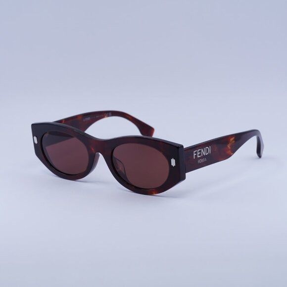 Fendi 🕶️ New Fendi FE40125F 54S Sunglasses - Shiny Red Havana Size ONE SIZE - 1 Thumbnail