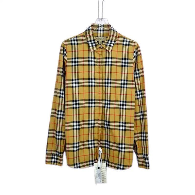 Burberry Long Sleeve Khaki Check Shirt