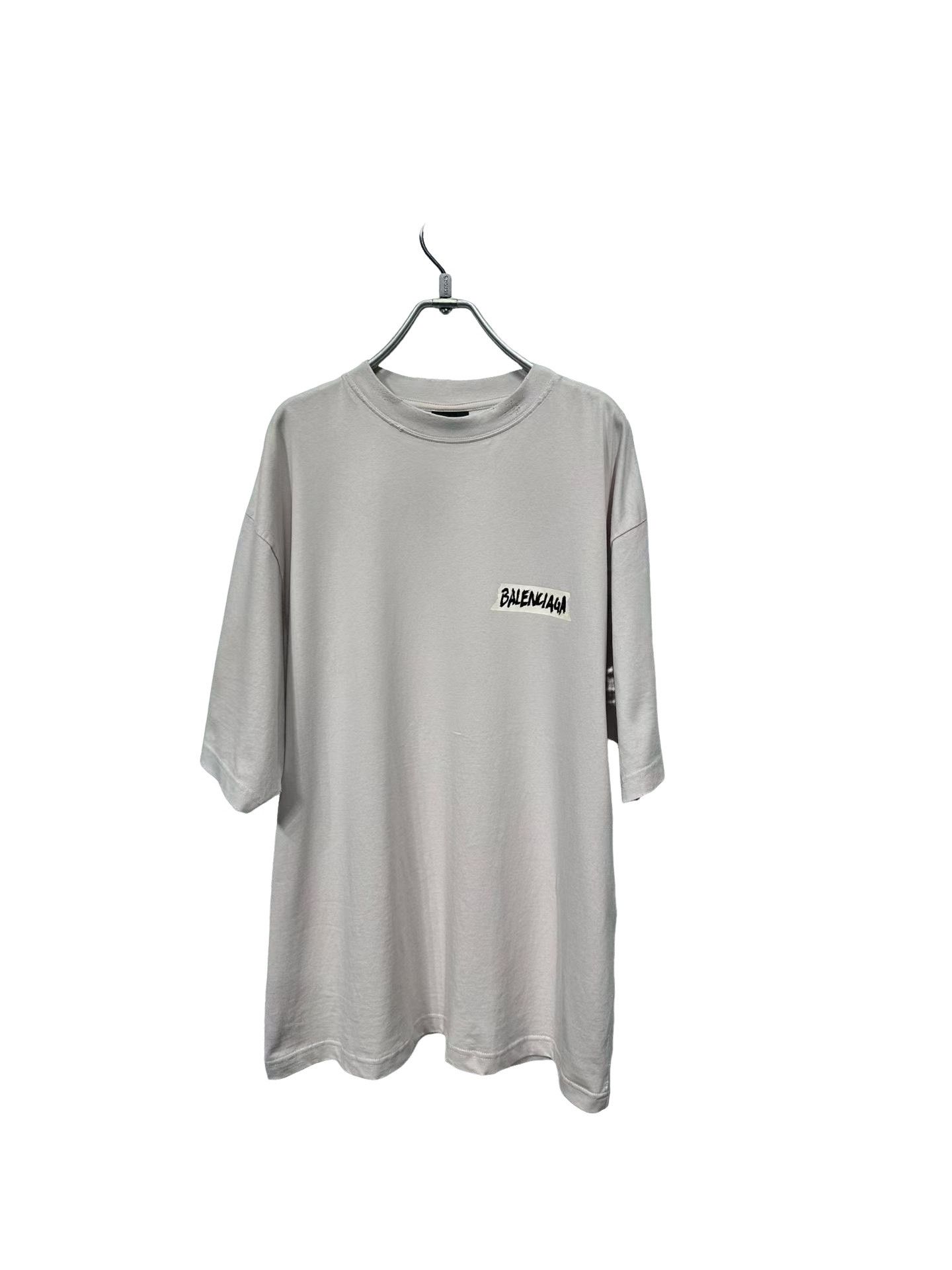 Balenciaga Balenciaga Tape Logo Short Sleeve T-Shirt S Size US S / EU 44-46 / 1 - 1 Thumbnail