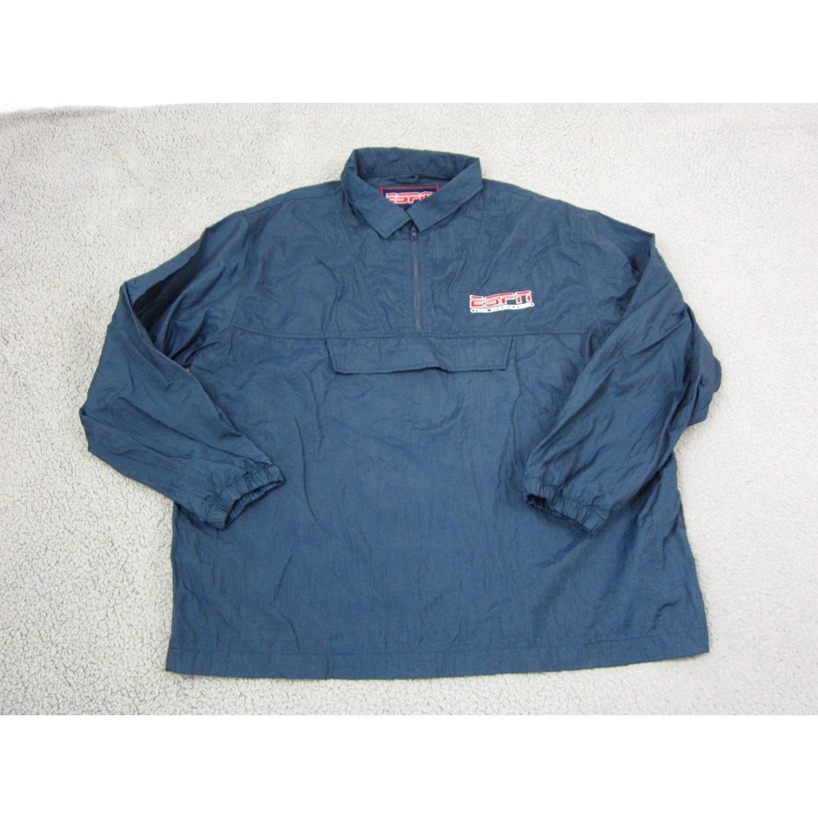 Vintage VINTAGE ESPN Jacket Mens XL Blue Satin Bomber 90s Windbreaker Size US XL / EU 56 / 4 - 2 Thumbnail