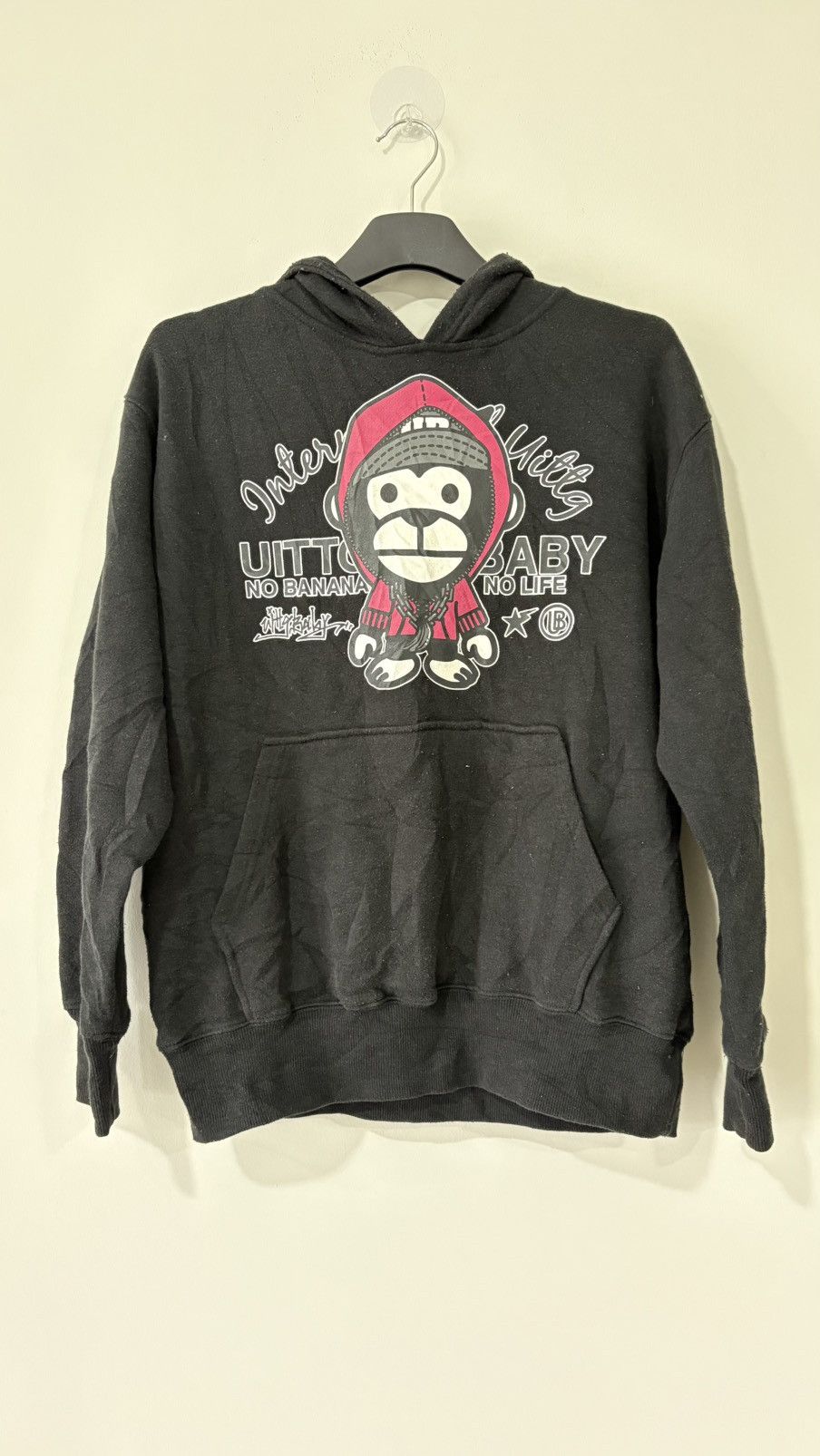 Japanese Brand Uittg baby cafe hoodie no banana no life Size US M / EU 48-50 / 2 - 1 Thumbnail