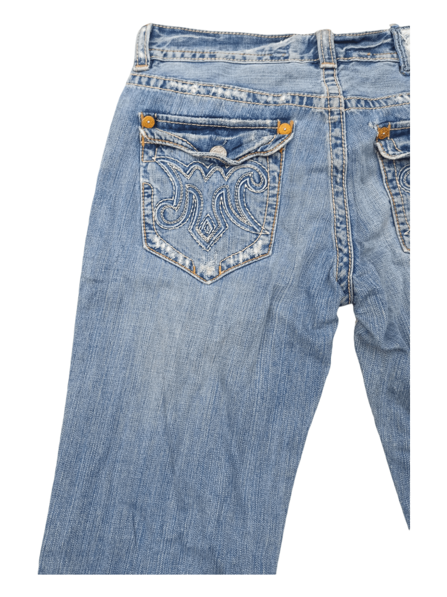 Mek Denim Vintage Mek Denim Distressed Sun Faded Jeans Size US 33 - 9 Thumbnail