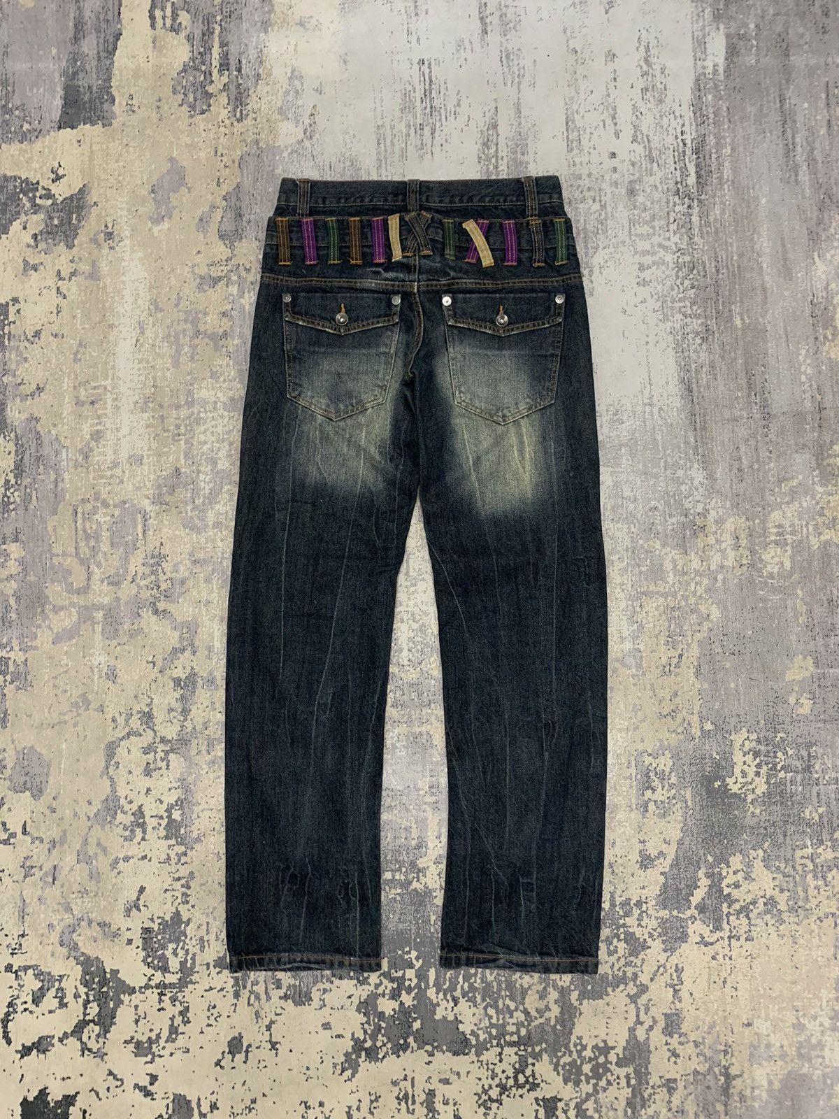 If Six Was Nine EXPLOSION DOUBLE WAIST NYLAUS DENIM JEANS 30x30 Size US 30 / EU 46 - 7 Thumbnail