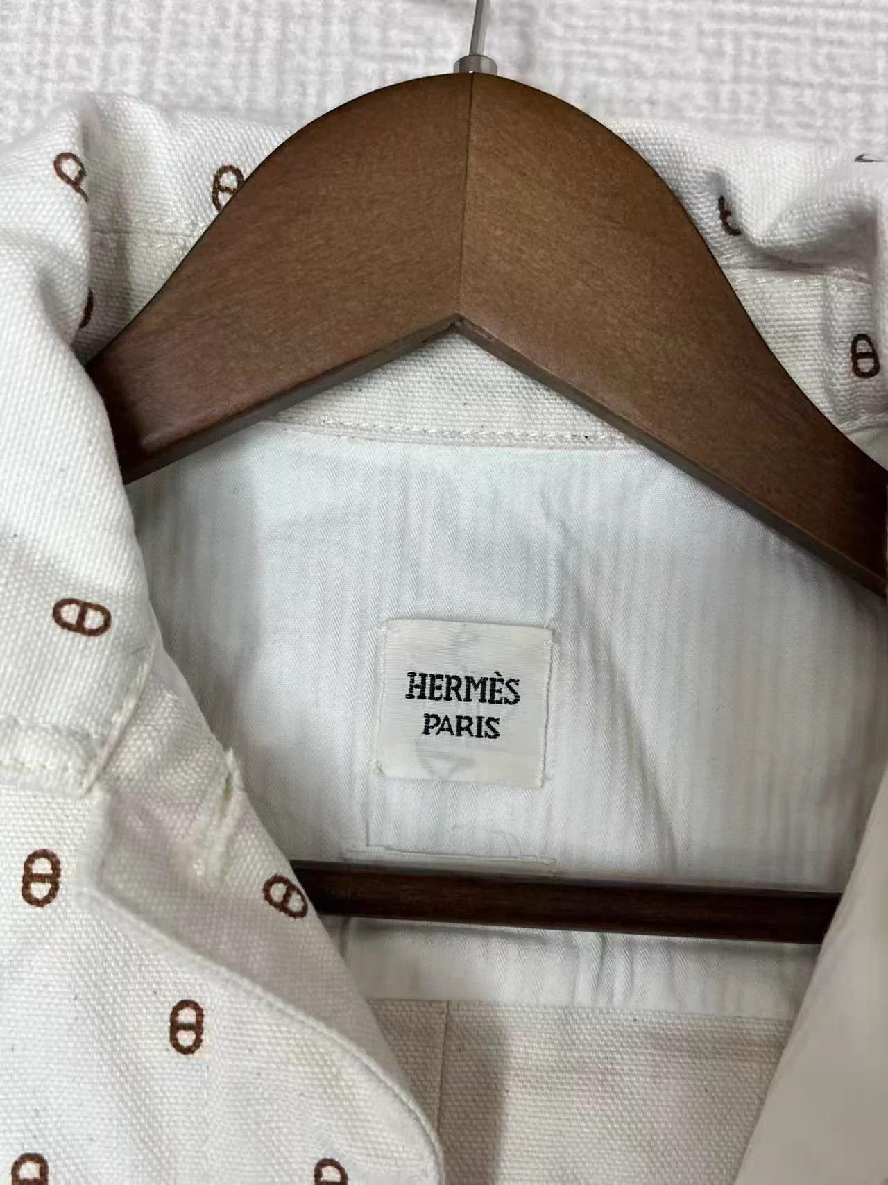 Hermes HERMES Pig Nose Allover Print Denim Jacket 36 Size XS / US 0-2 / IT 36-38 - 4 Thumbnail