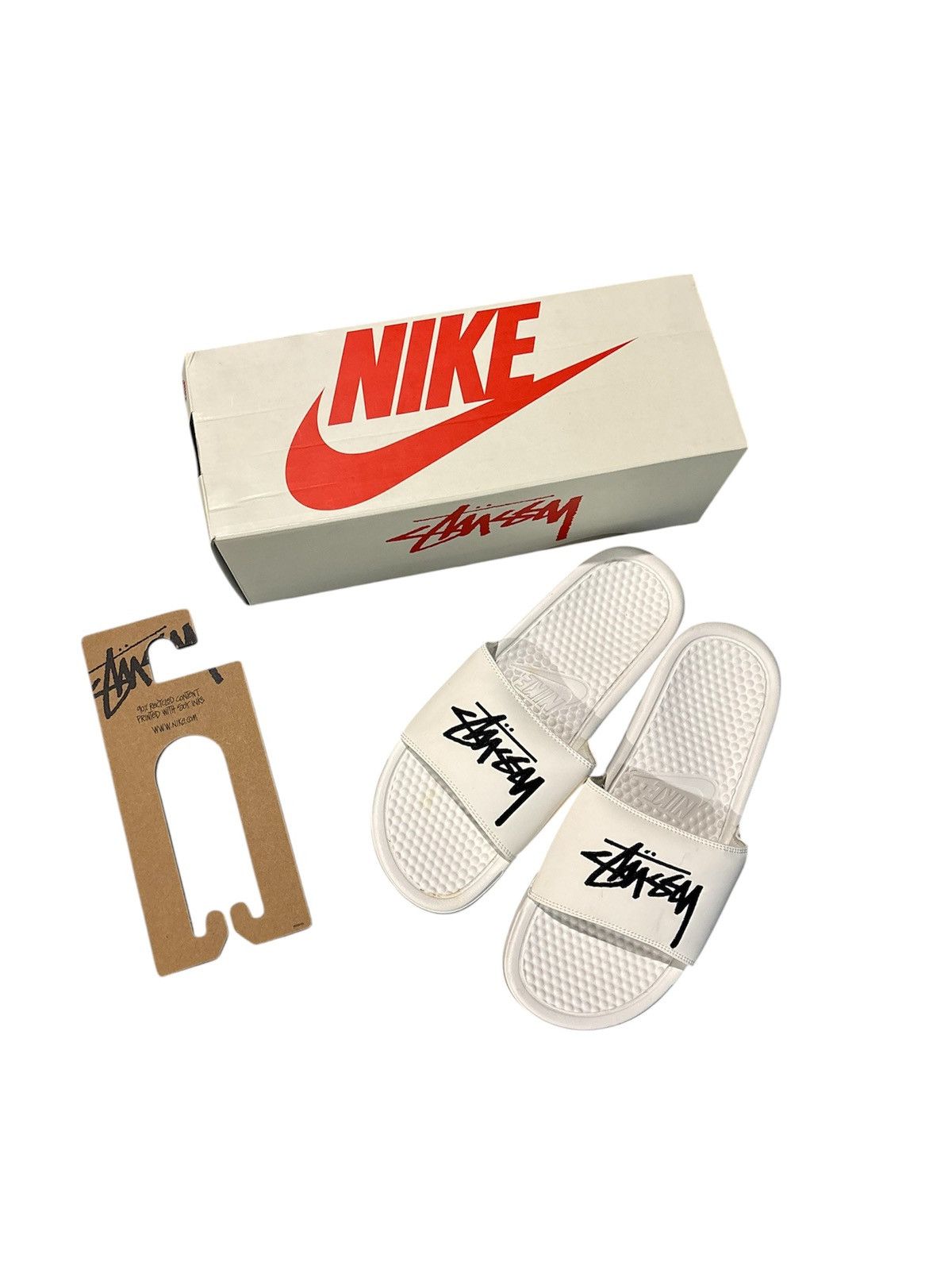 Nike × Stussy Stussy x Nike Benassi Slide Fossil Stone | Grailed