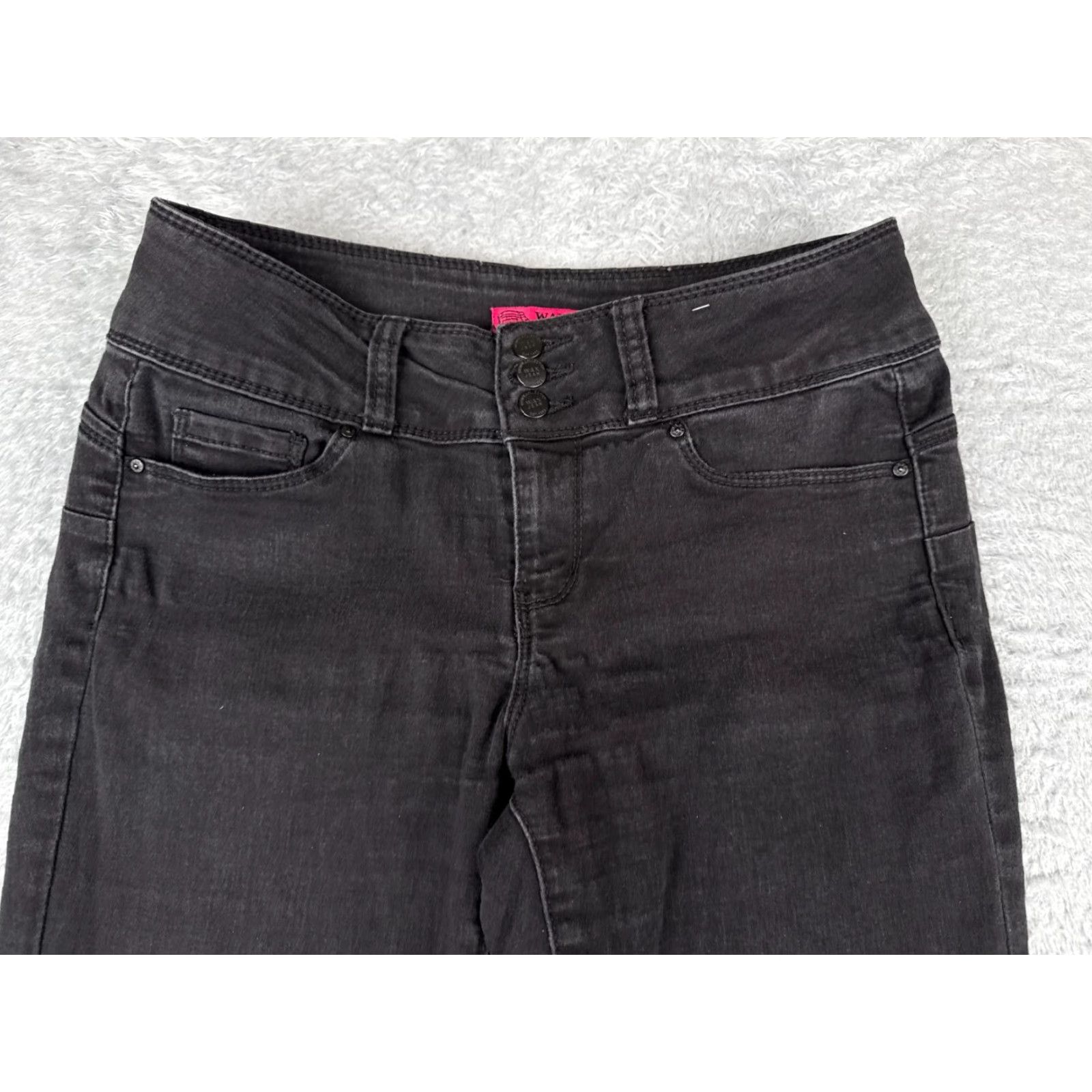 Vintage Wax Jean Jeans Women 28 Black Denim Skinny Mid Rise Cotton Blend Stretch 28x22 Size 28" / US 6 / IT 42 - 4 Thumbnail