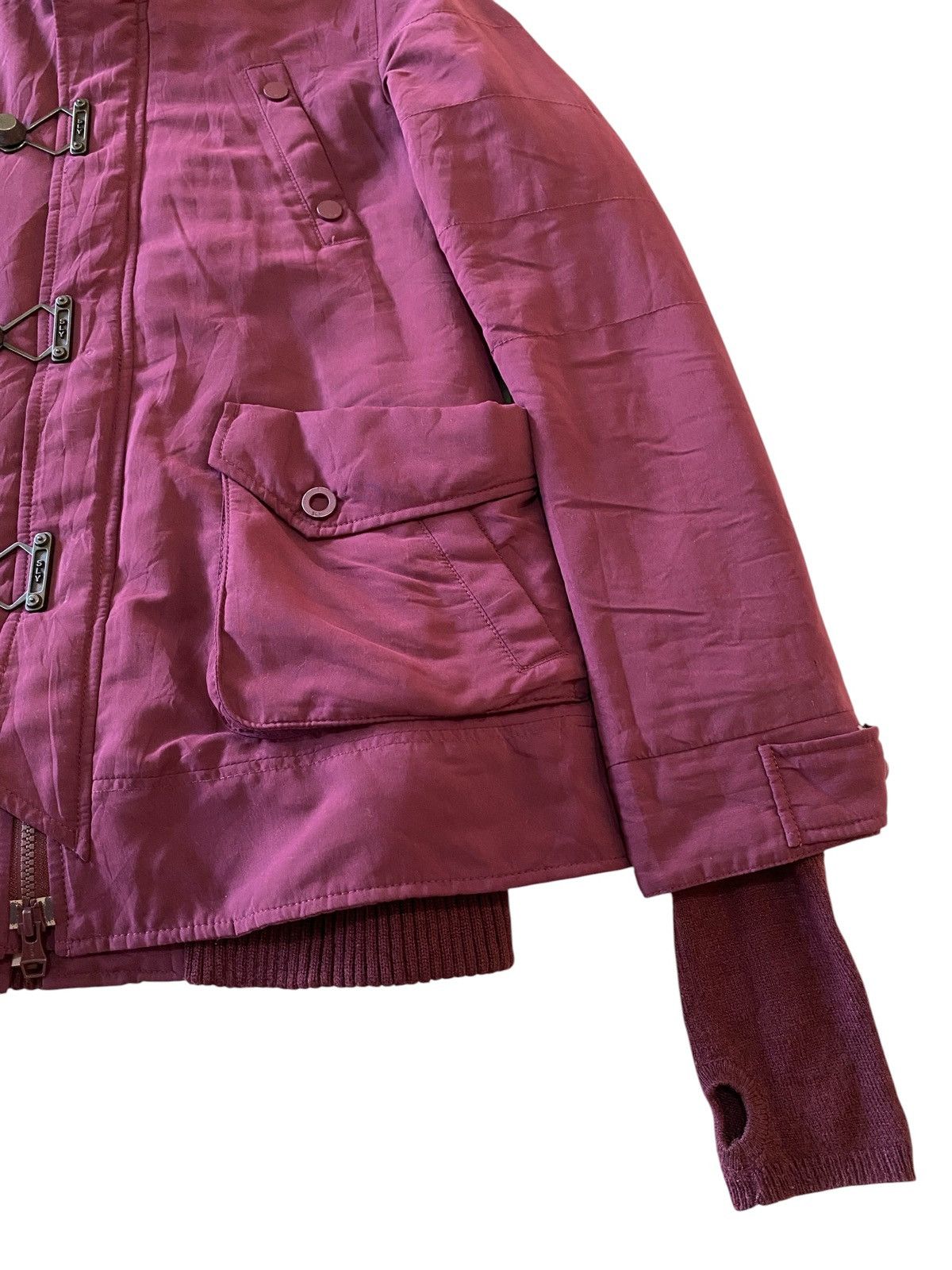 SLY Sly Burgundy Fur Hood Parka Jacket Winter Coat Toggle Button Size US S / EU 44-46 / 1 - 6 Thumbnail