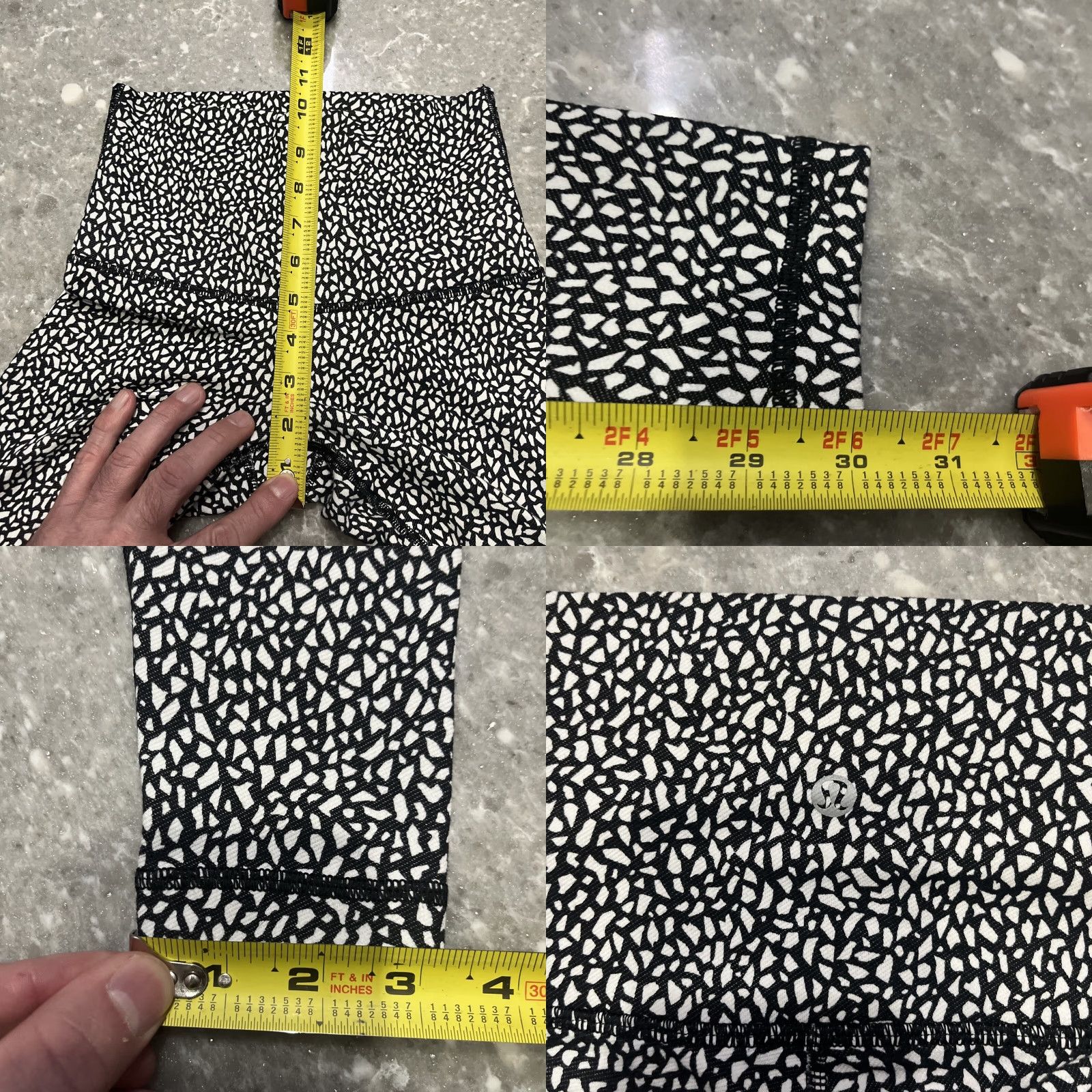 Lululemon Lululemon Wunder Under Pant Hi-Rise Miss Mosaic Black White 4 Multicolor Full On Luon Knit Size 27" / US 4 / IT 40 - 8 Thumbnail