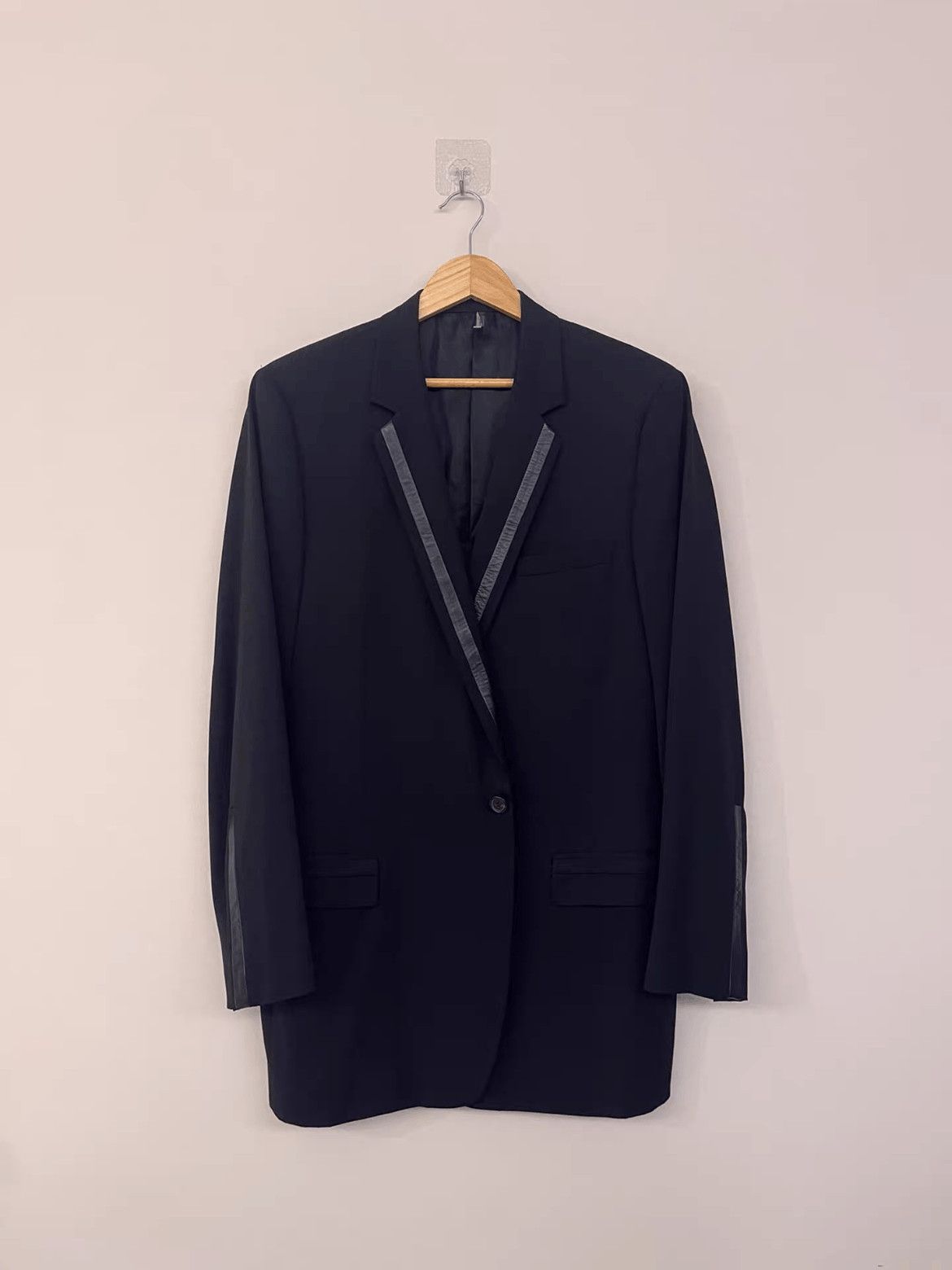Dior Dior Sz 54 Dior Homme 03SS Single Button Leather Joint Jac Size US L / EU 52-54 / 3 - 1 Thumbnail