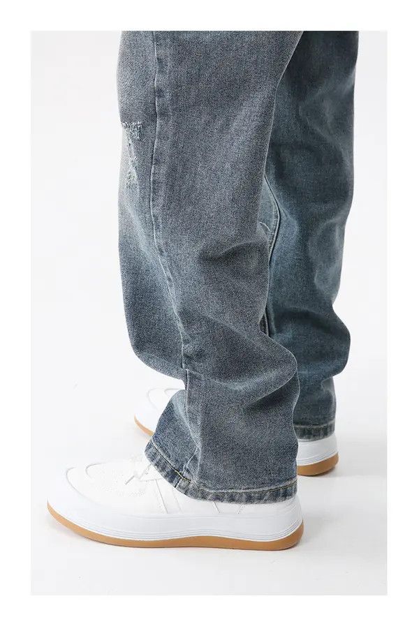 Japanese Brand VIBE Straight-Leg Casual Loose Frayed Jeans Size US 32 / EU 48 - 5 Thumbnail