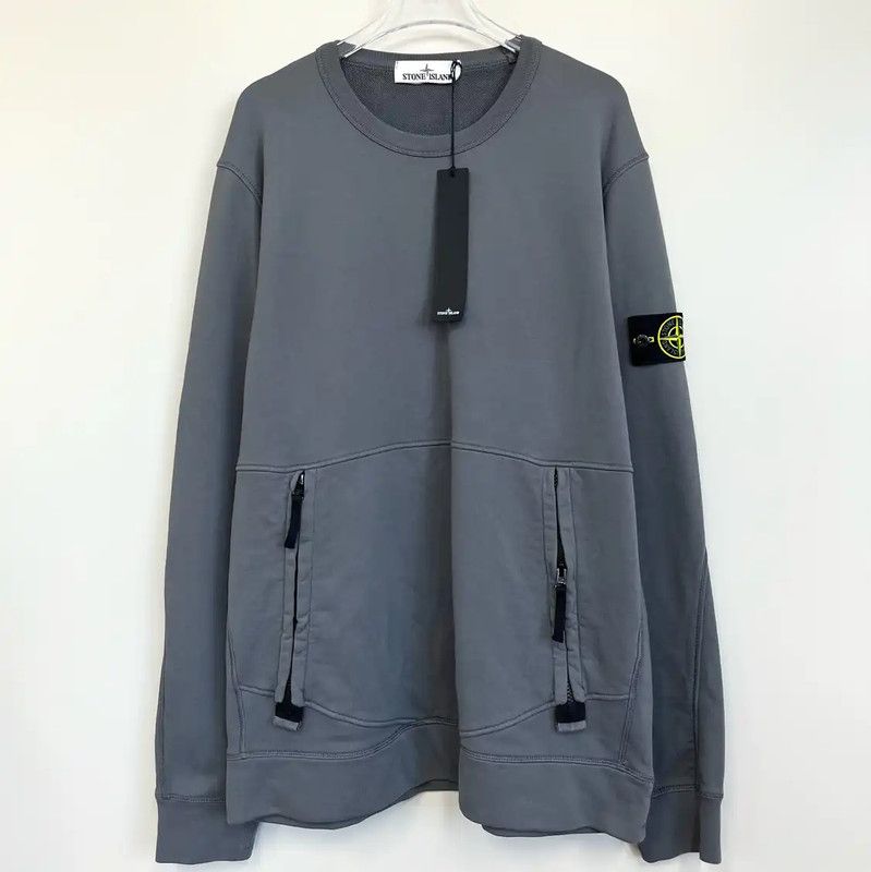 Stone Island Stone Island Gray Men's Hoodie with Pocket Design 0089 Size US L / EU 52-54 / 3 - 1 Thumbnail