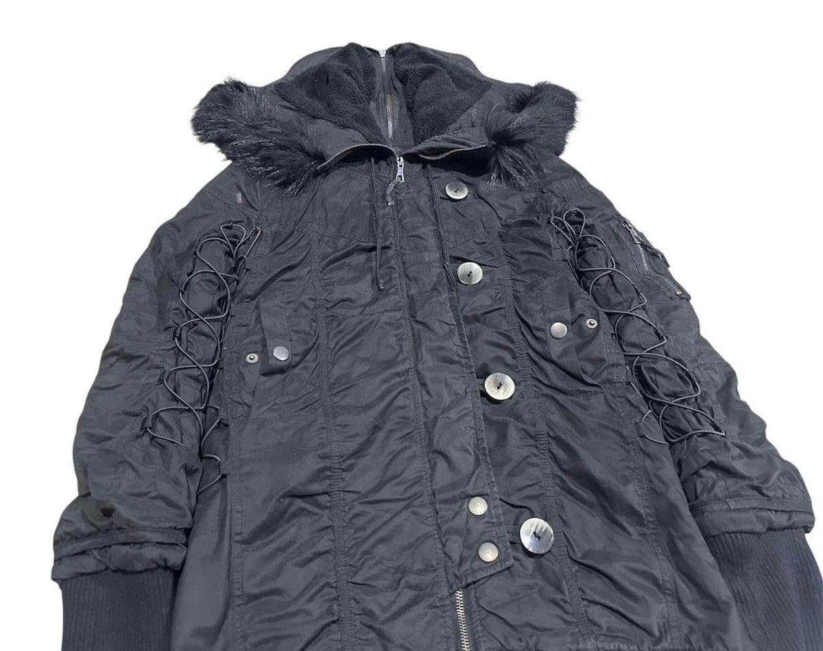 14th Addiction × Japanese Brand × Le Grande Bleu (L.G.B.) 🔥Sick Y2K Lip Service Parachute Fur Parka Jacket Drawstring Size US M / EU 48-50 / 2 - 2 Thumbnail