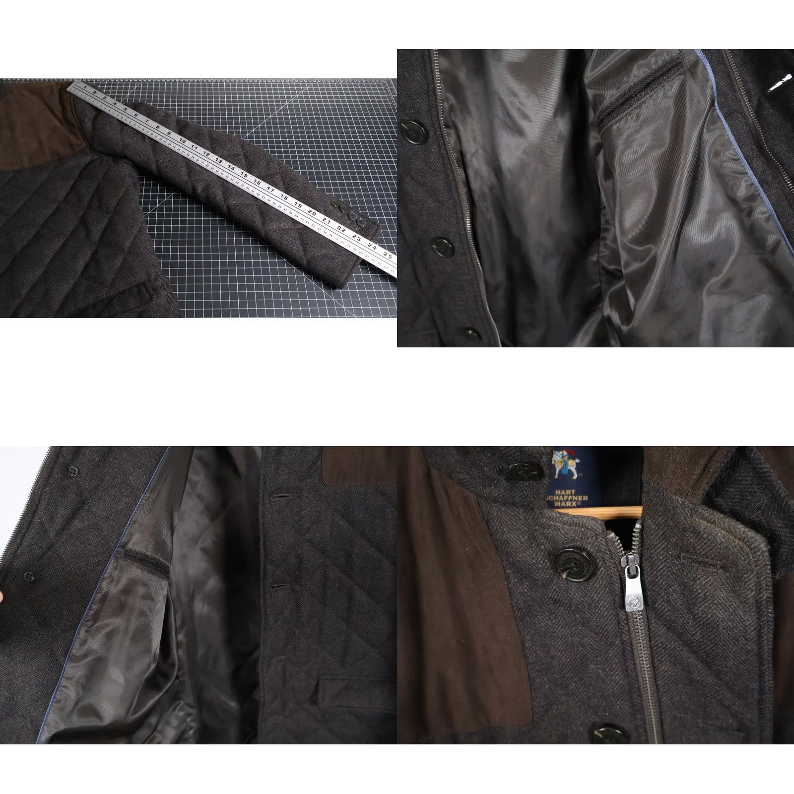 Hart Schaffner Marx Hart Schaffner Marx Wool Shooting Jacket Men Medium Brown Quilted Full Zip Lined Insulated Vintage No Size US M / EU 48-50 / 2 - 8 Thumbnail