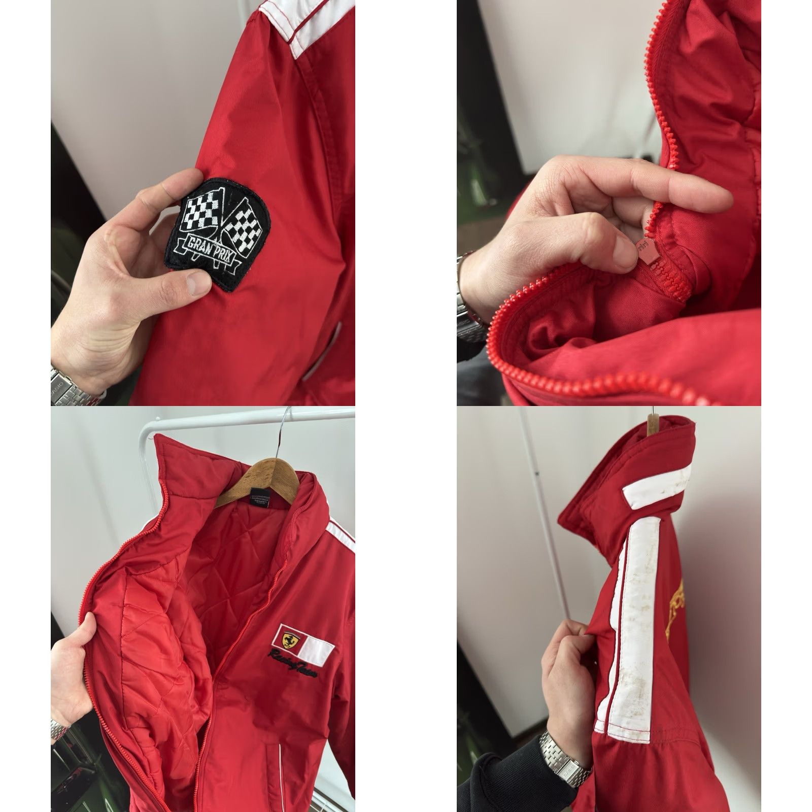 Ferrari VINTAGE Ferrari Jacket Men M Red Nylon Windbreaker Racing 90s Cars Benched recreations Size US M / EU 48-50 / 2 - 8 Thumbnail