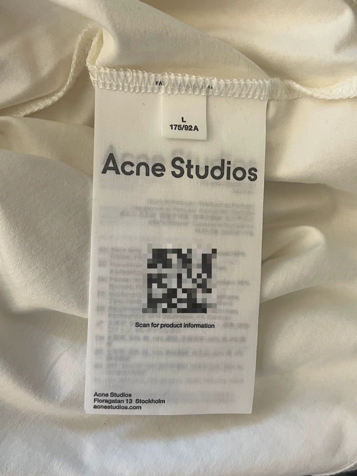 Acne Studios Acne logo print two - tone short tee women's white L Size L / US 10 / IT 46 - 4 Thumbnail