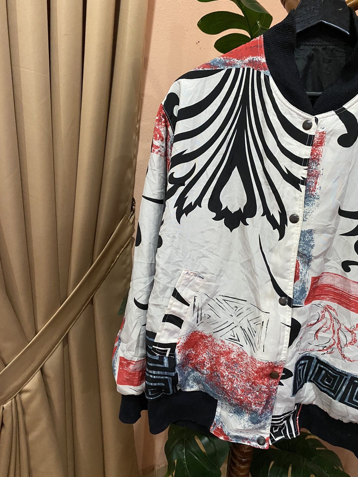 Other Reversible Abstract Print Bomber Jacket - Modern Streetwear Size US L / EU 52-54 / 3 - 5 Thumbnail