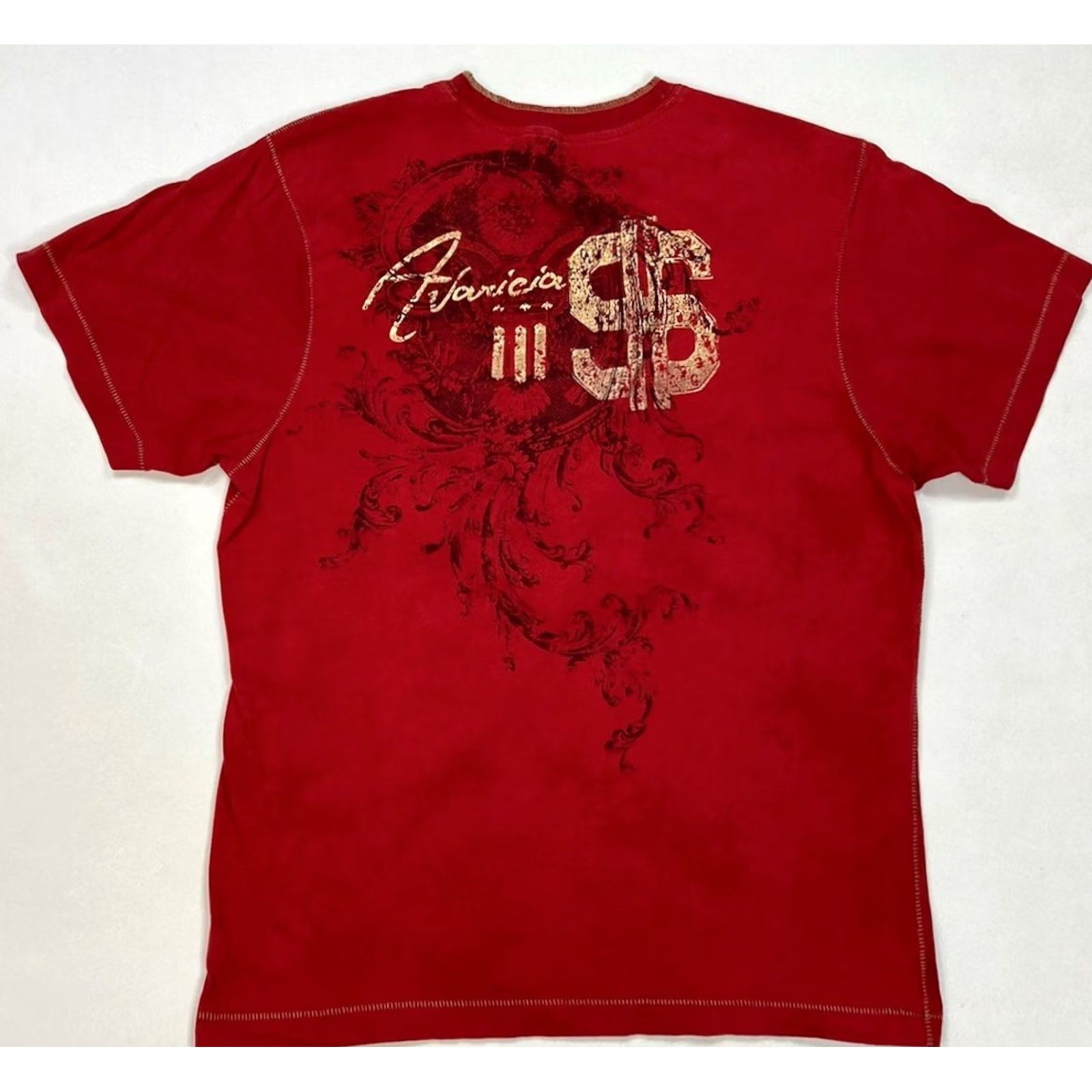 Imperial VINTAGE Imperio Money Sign Graphic T-shirt Men L Red Short Sleeve Crew Neck Cotton Logo T-Shirt Size US L / EU 52-54 / 3 - 3 Thumbnail