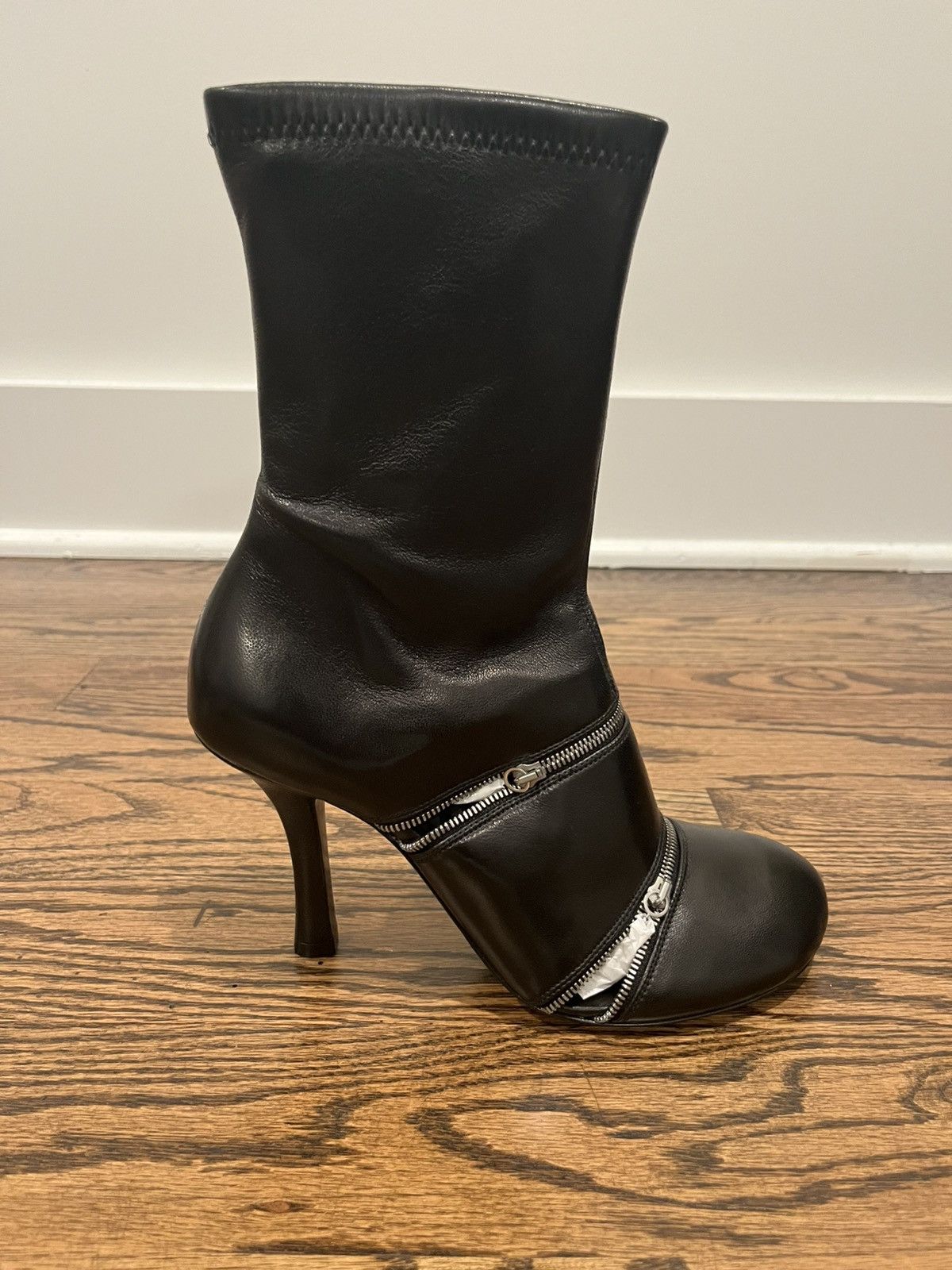 Burberry Burberry Leather Peep Boots Size US 7.5 / IT 37.5 - 9 Thumbnail