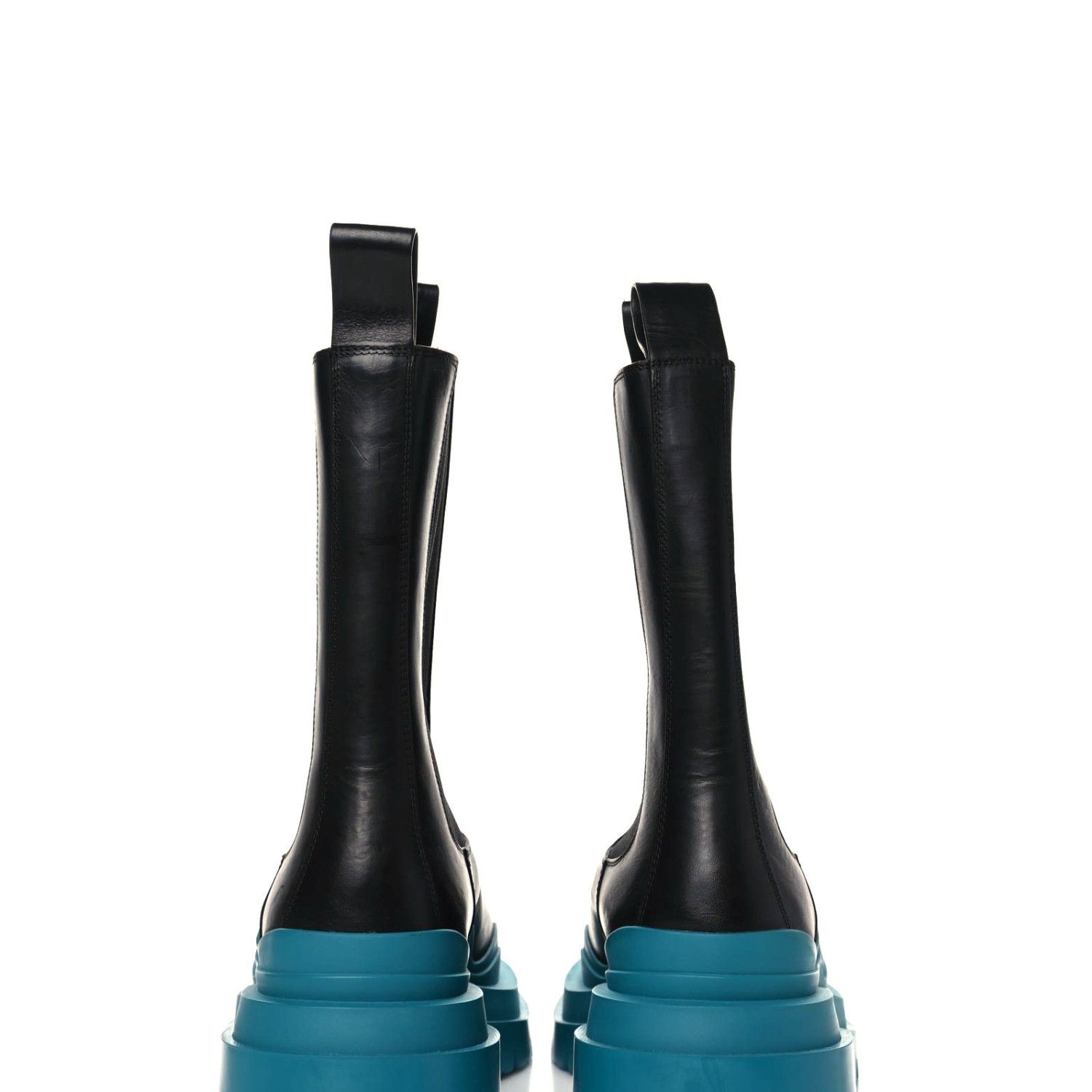 Bottega Veneta o1loc1c0824 630284 Tire Chelsea Boot in Black/Blue Size US 11 / EU 44 - 6 Thumbnail