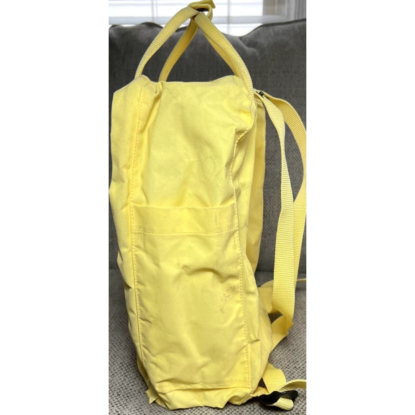 Vintage Fjällräven Kanken Backpack Yellow Waxed Canvas Day Travel Bag School Casual Unisex Adults One Size Backpack Size ONE SIZE - 2 Thumbnail