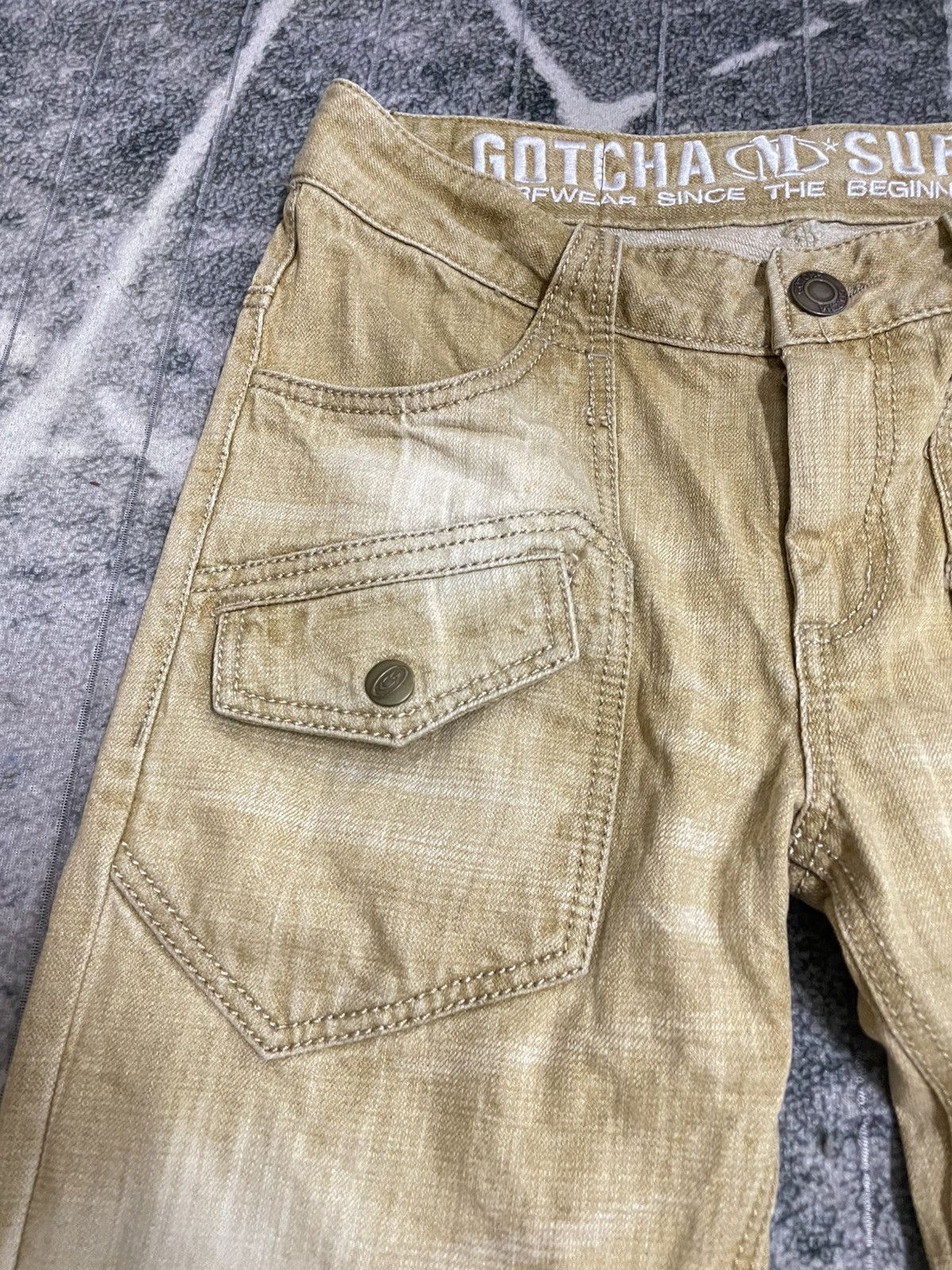 Gotcha VINTAGE CARGO GOTCHA SUF BACK EMBROIDERED DENIM JEANS Size US 32 / EU 48 - 4 Thumbnail