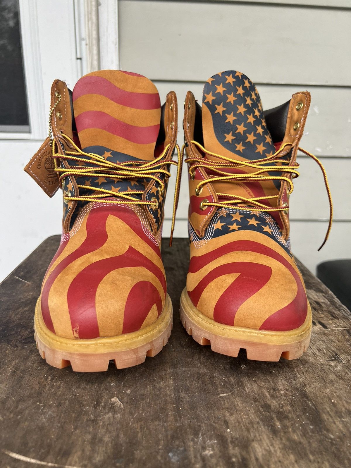希少！supreme timberland 星条旗 Supreme × Timberland Supreme/Timberland American flag boots | Grailed