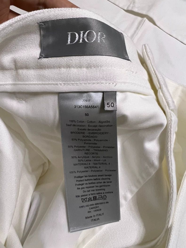 Dior Dior ERL co-branded white rabbit denim shorts 2502-Nextarro Size US 34 / EU 50 - 5 Thumbnail