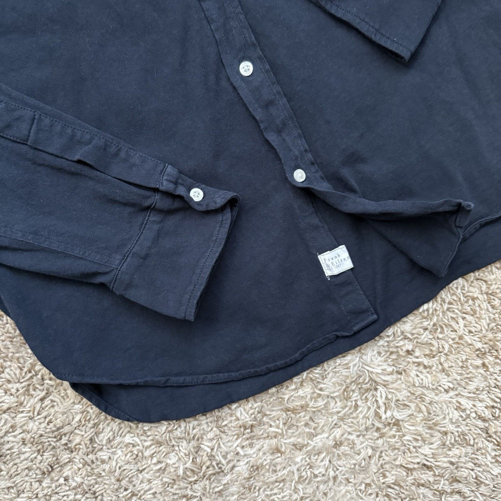 Frank & Eileen Frank & Eileen Button Up Shirt Navy Blue Cotton Labeileen HJ Size M / US 6-8 / IT 42-44 - 3 Thumbnail